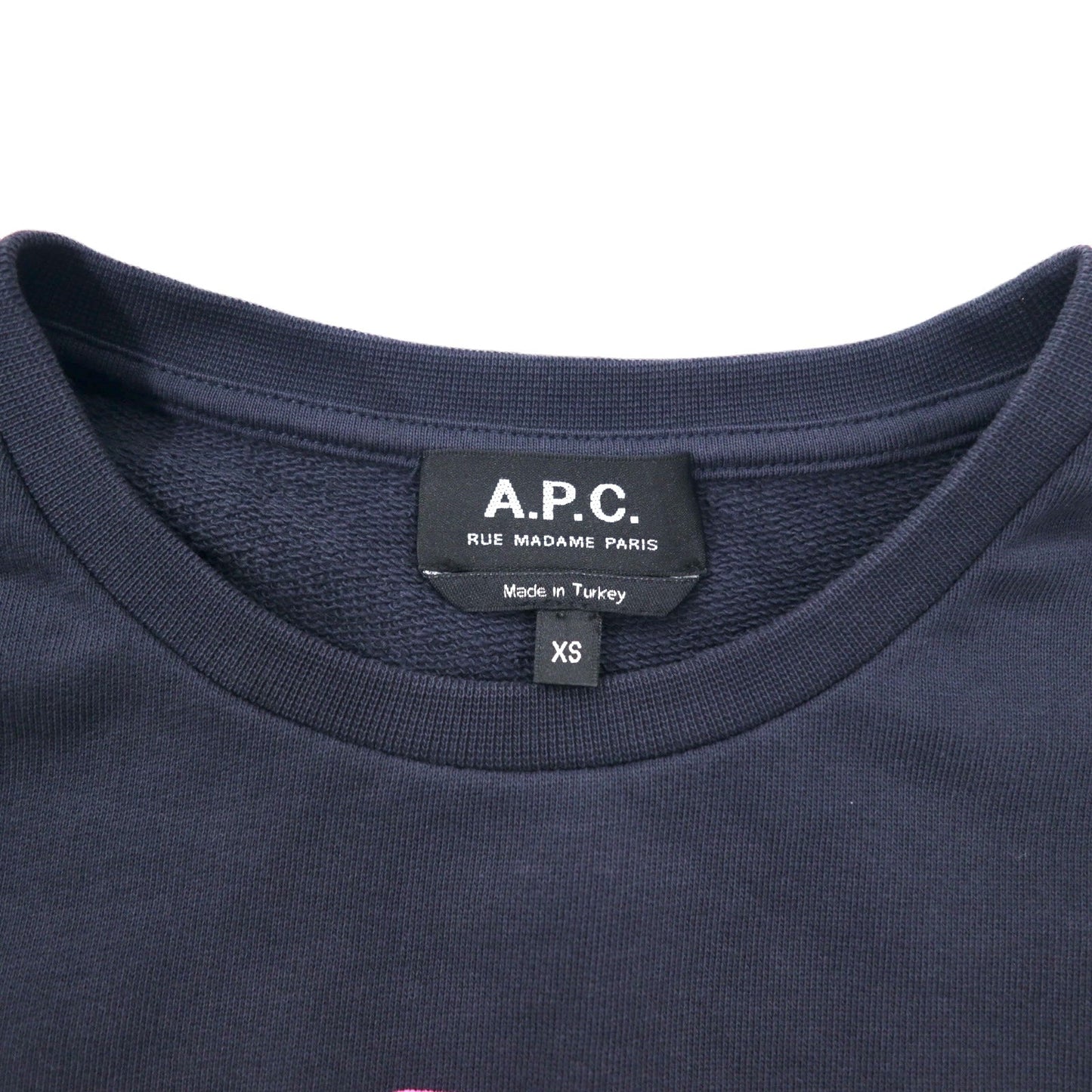 APC Print Sweatshirt, XS, Navy, Cotton, V2.0 by touitronic