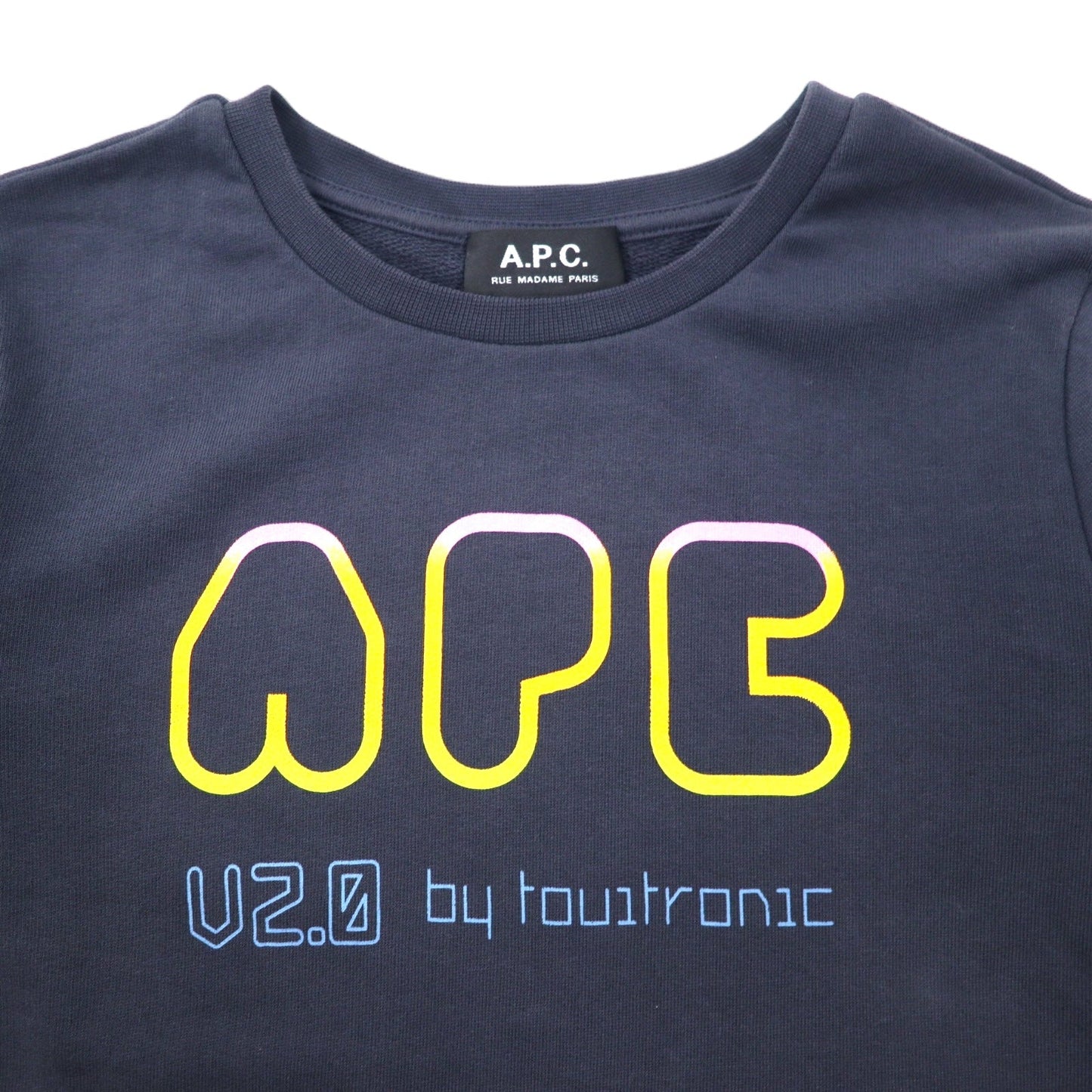 APC Print Sweatshirt, XS, Navy, Cotton, V2.0 by touitronic