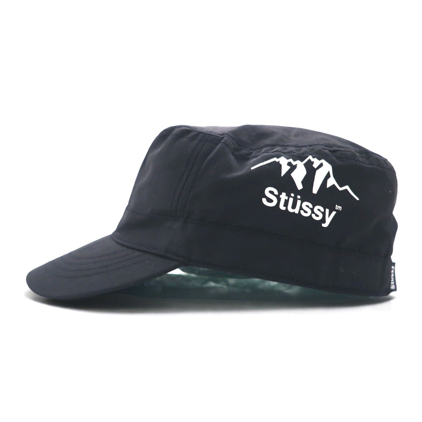 Stussy CAPZ Snapback Work Cap, Free Size, Black, Velcro Closure