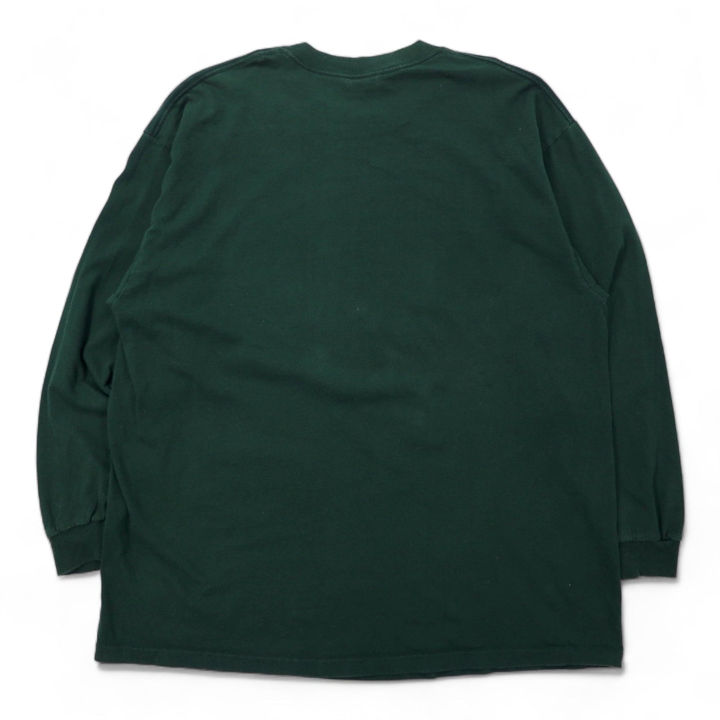 HARLEY DAVIDSON Made in USA Logo Print Long Sleeve T-Shirt, Green Cotton, DELTA, Size XL