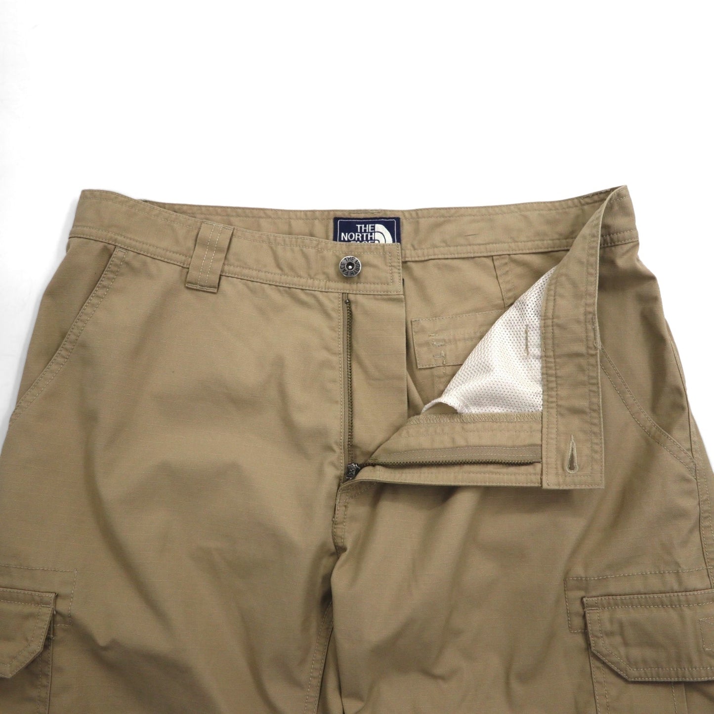 THE NORTH FACE Outdoor Ripstop Cargo Shorts, Beige, Size L, US Standard, Cargo Hiking, Outdoor Ripstop Stretch A2RFT
