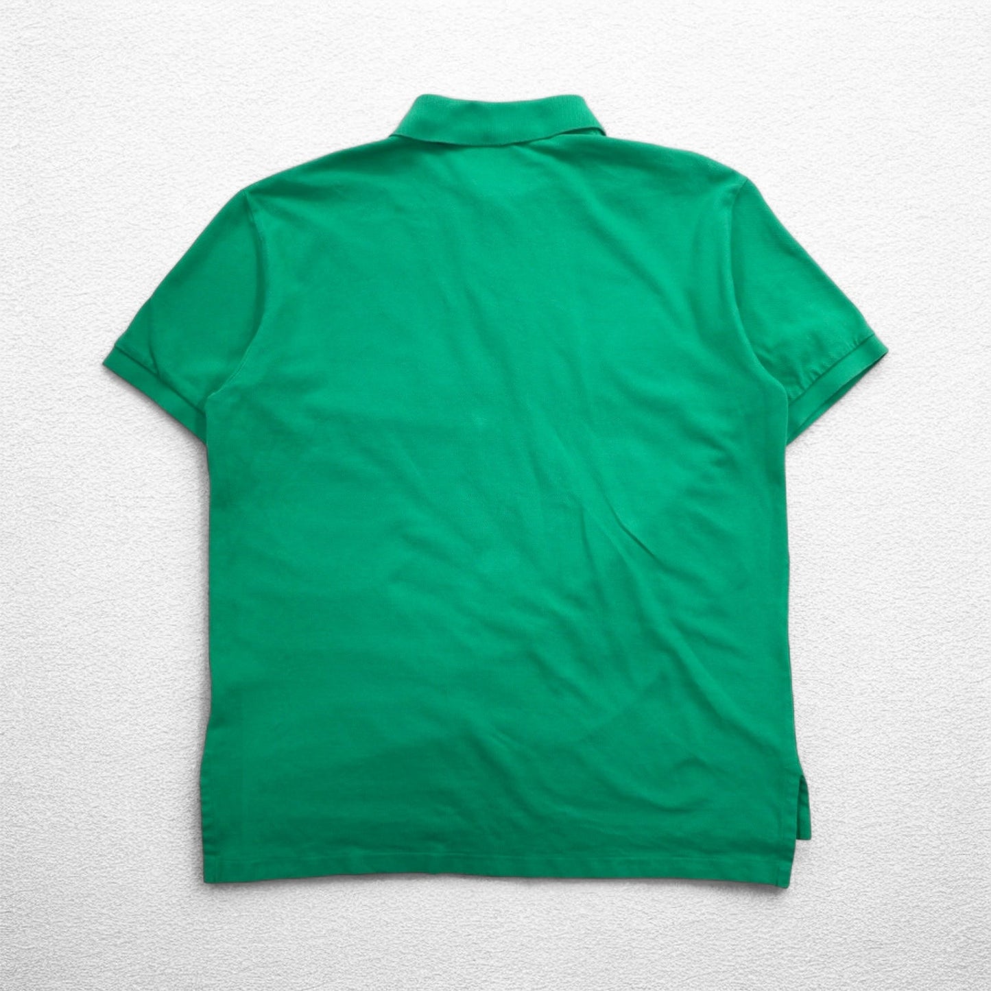 POLO RALPH LAUREN polo shirt, size L, green cotton, pique with small pony embroidery