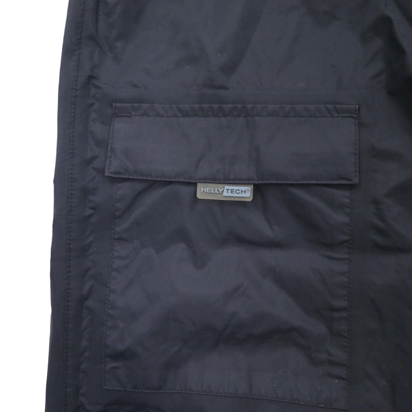 HELLY HANSEN アウトドア レインパンツ カーゴパンツ L ブラック 防水 裾ジップ スリット HELLY TECH WATERPLOOF NB 58482