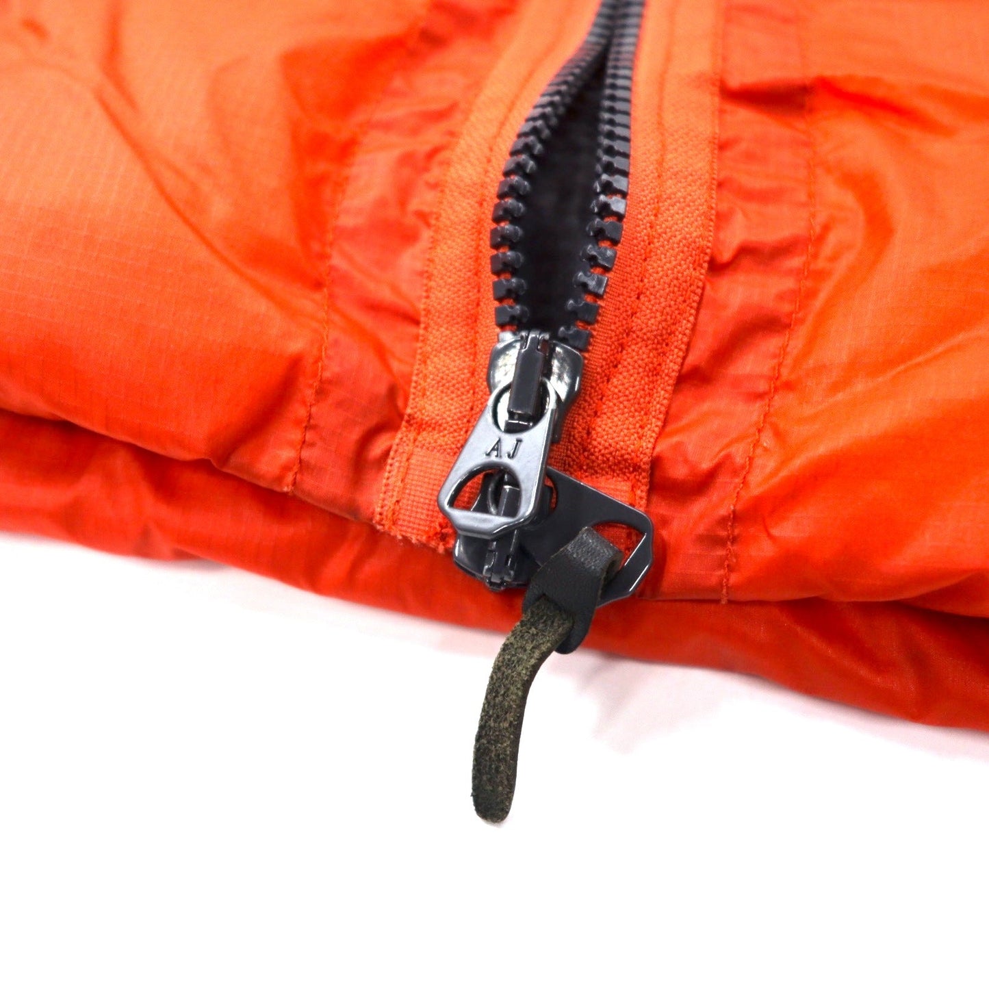 ARMANI JEANS 2-Way Down Jacket/Vest, Size 46, Orange, Polyester, Detachable Sleeves, Back Logo Print