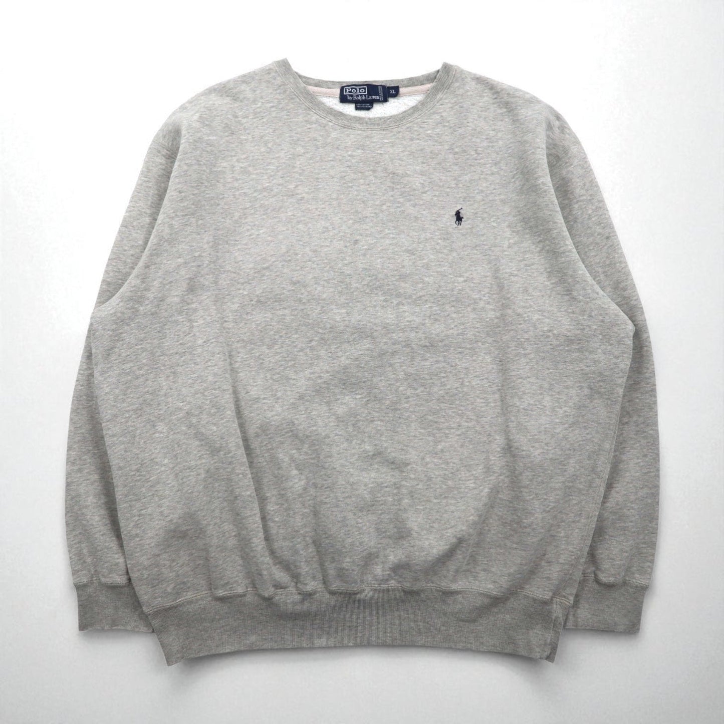 Polo by Ralph Lauren 90年代 クルーネック スウェット XL グレー コットン スモールポニー刺繍