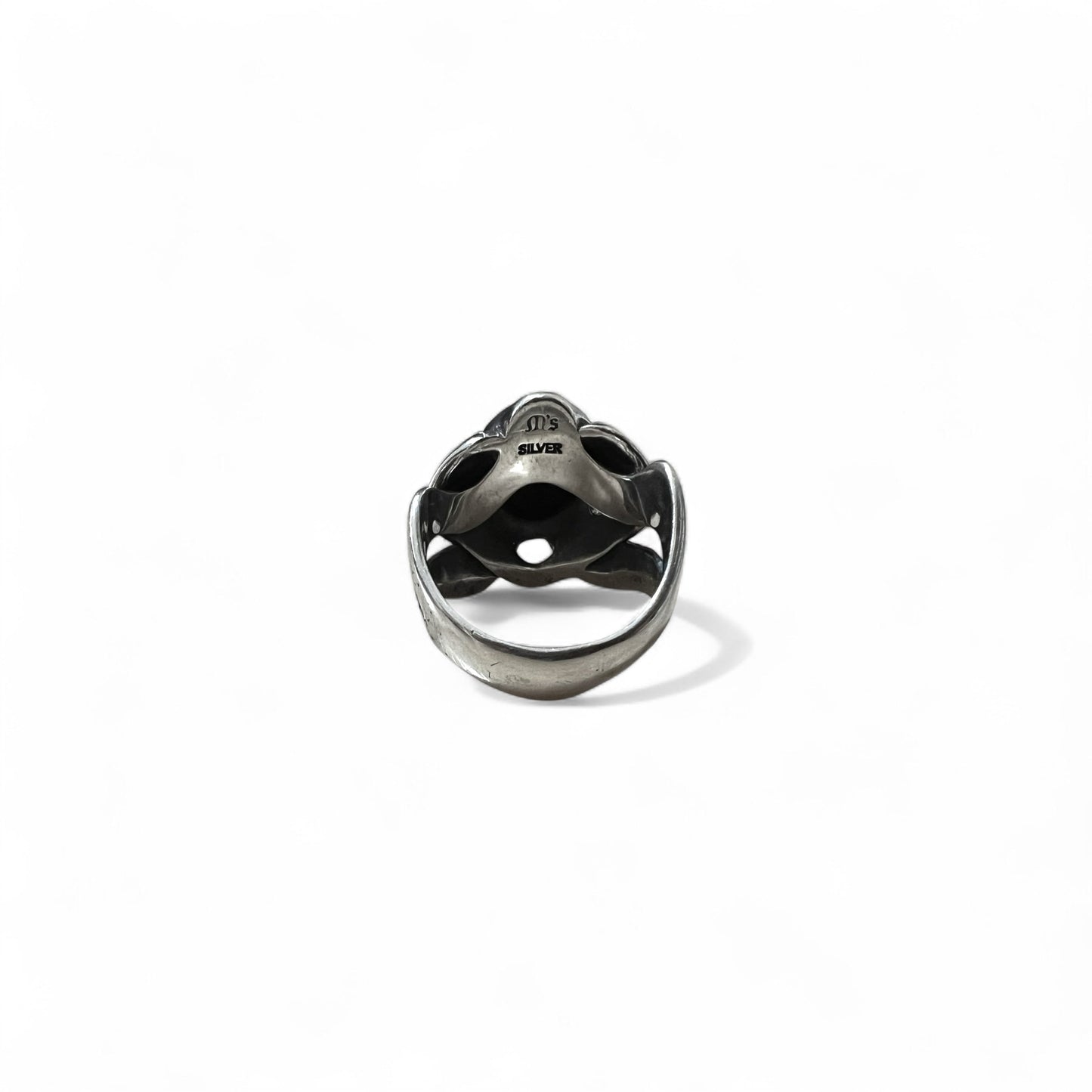 M's COLLECTION Onyx Stone Tribal Ring, Size 20, Silver