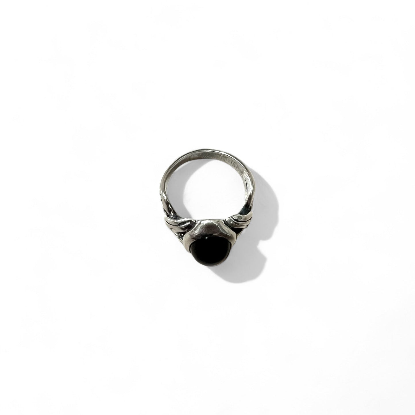 M's COLLECTION Onyx Stone Tribal Ring, Size 20, Silver