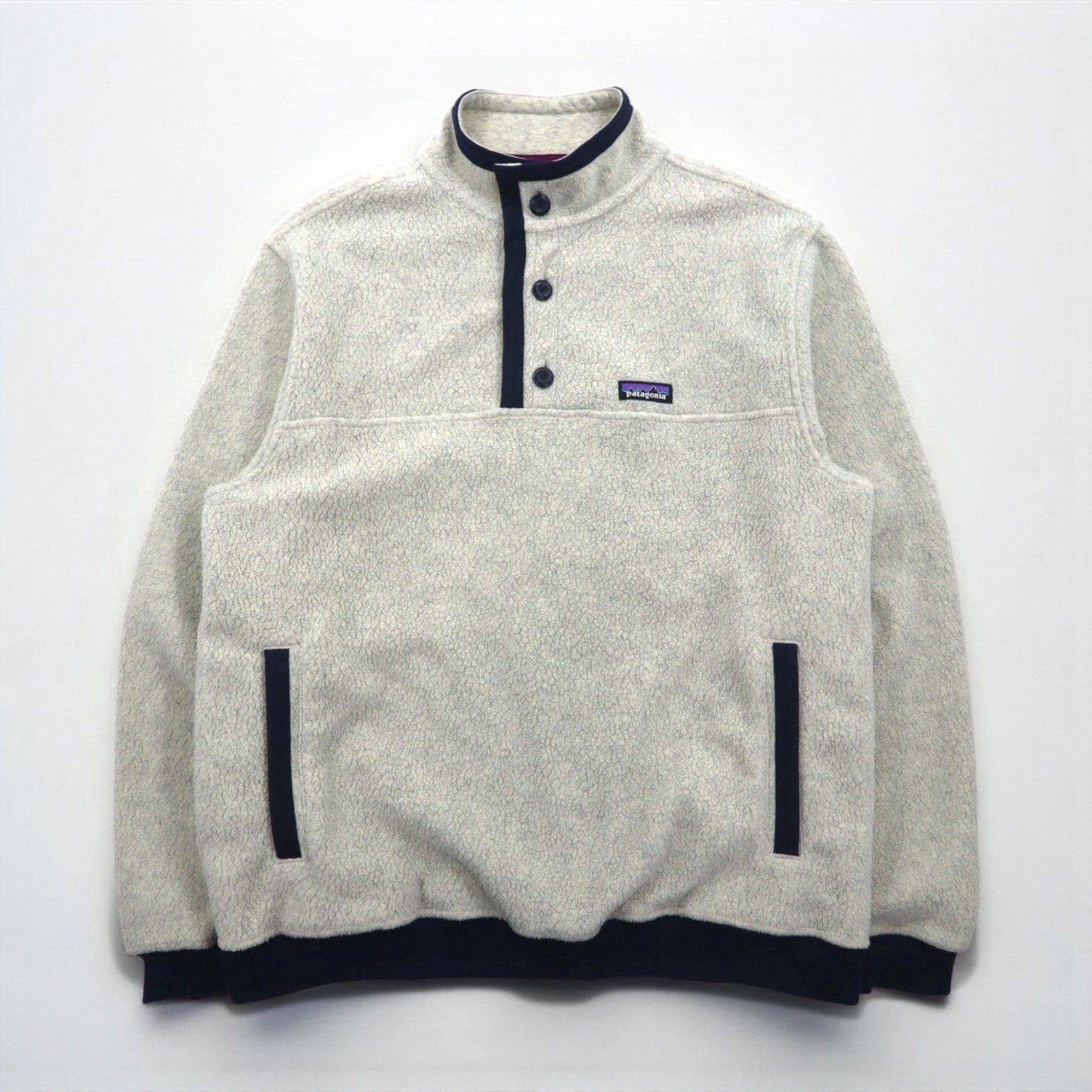 Patagonia シアーリング ハーフボタン プルオーバー フリースジャケット L ホワイト 26140