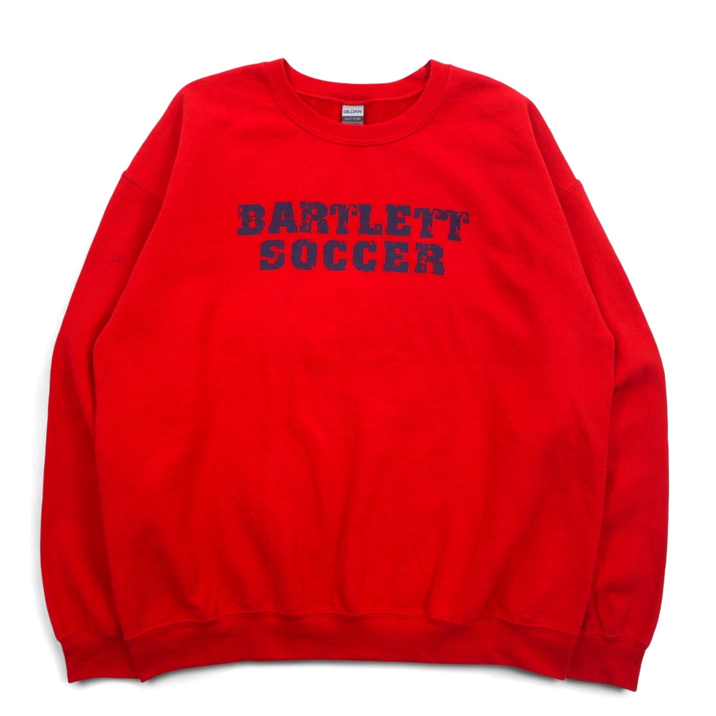 GILDAN スウェット L レッド コットン 裏起毛 BARTLETT SOCCER プリント