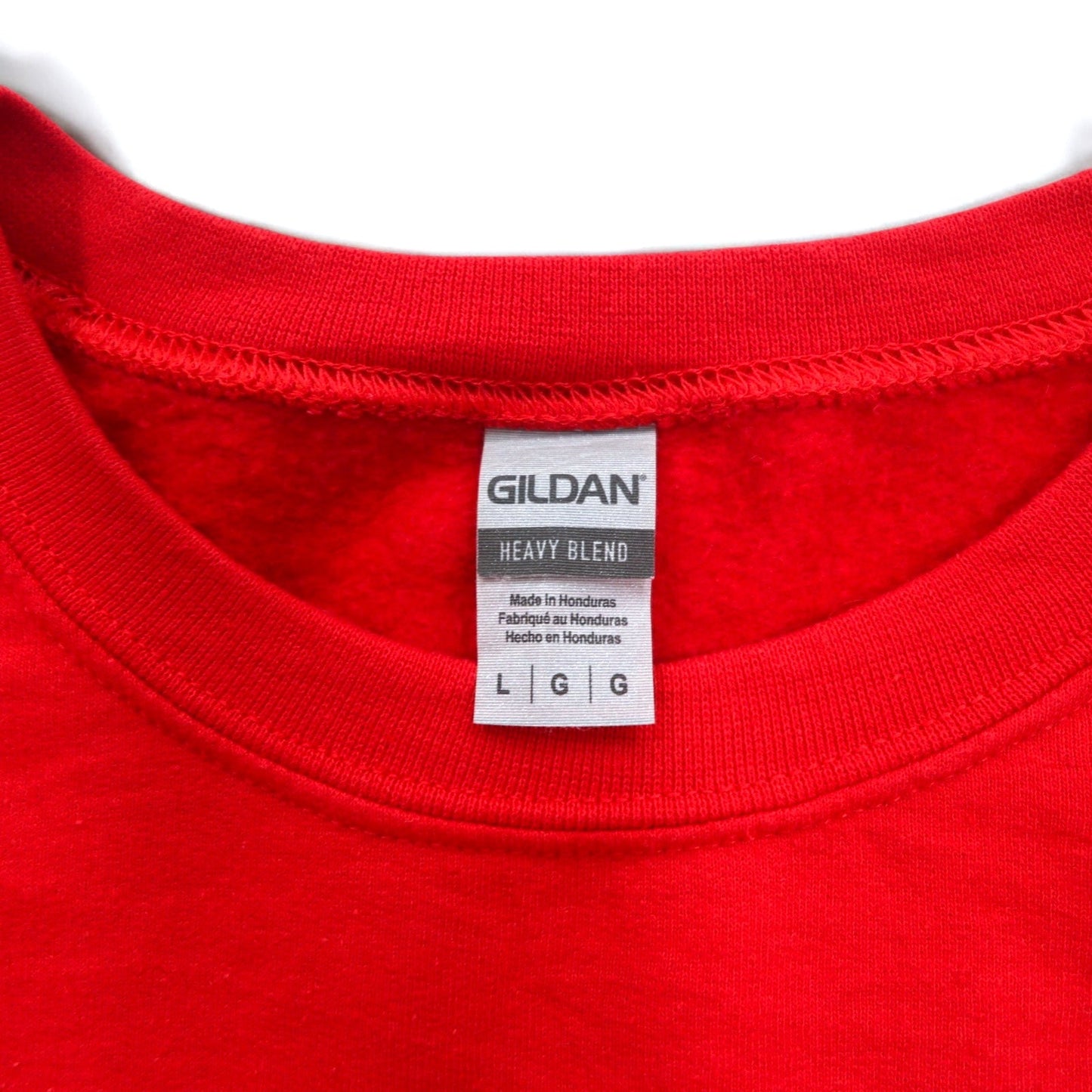 GILDAN スウェット L レッド コットン 裏起毛 BARTLETT SOCCER プリント