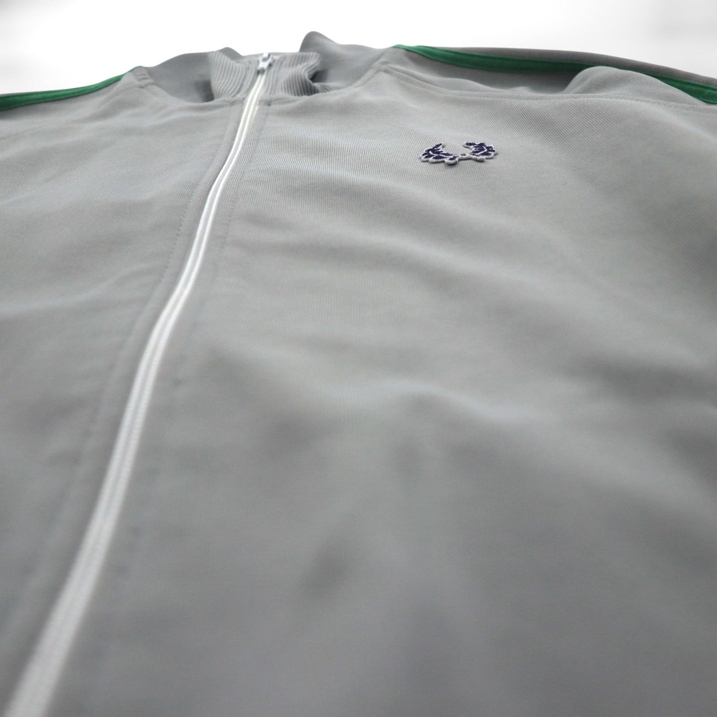 FRED PERRY 80年代 スタンドカラー トラックジャケット ジャージ S グレー フルジップ ハイネック