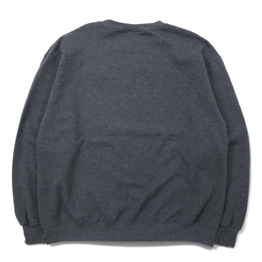 Champion ECO カレッジ プリント スウェット XL グレー コットン 裏起毛 CARLOW UNIVERSITY アーチロゴ 3段 ホンジュラス製