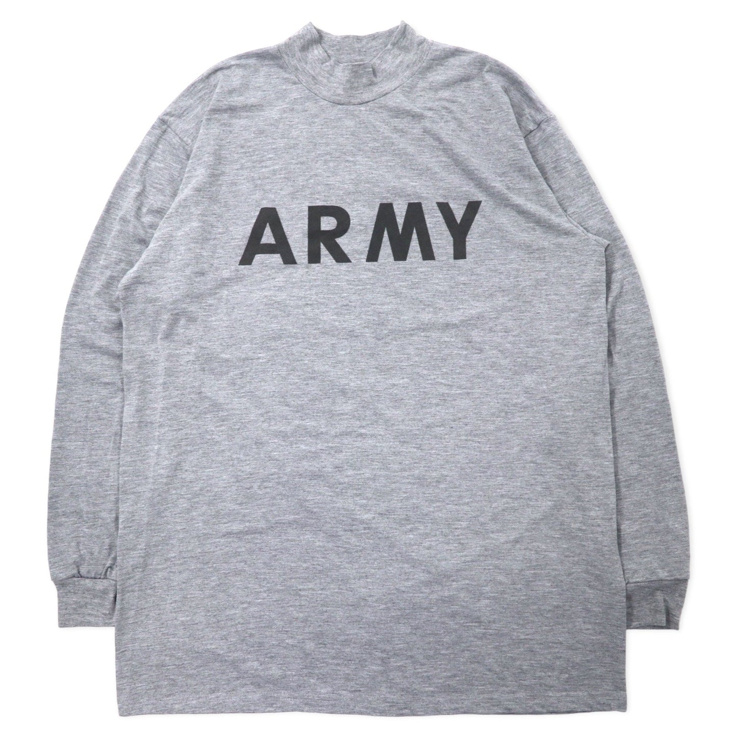 US ARMY 米軍 IPFU トレーニング Tシャツ ロンT L グレー ポリエステル ミリタリー 8415-01-465-7364 90年代