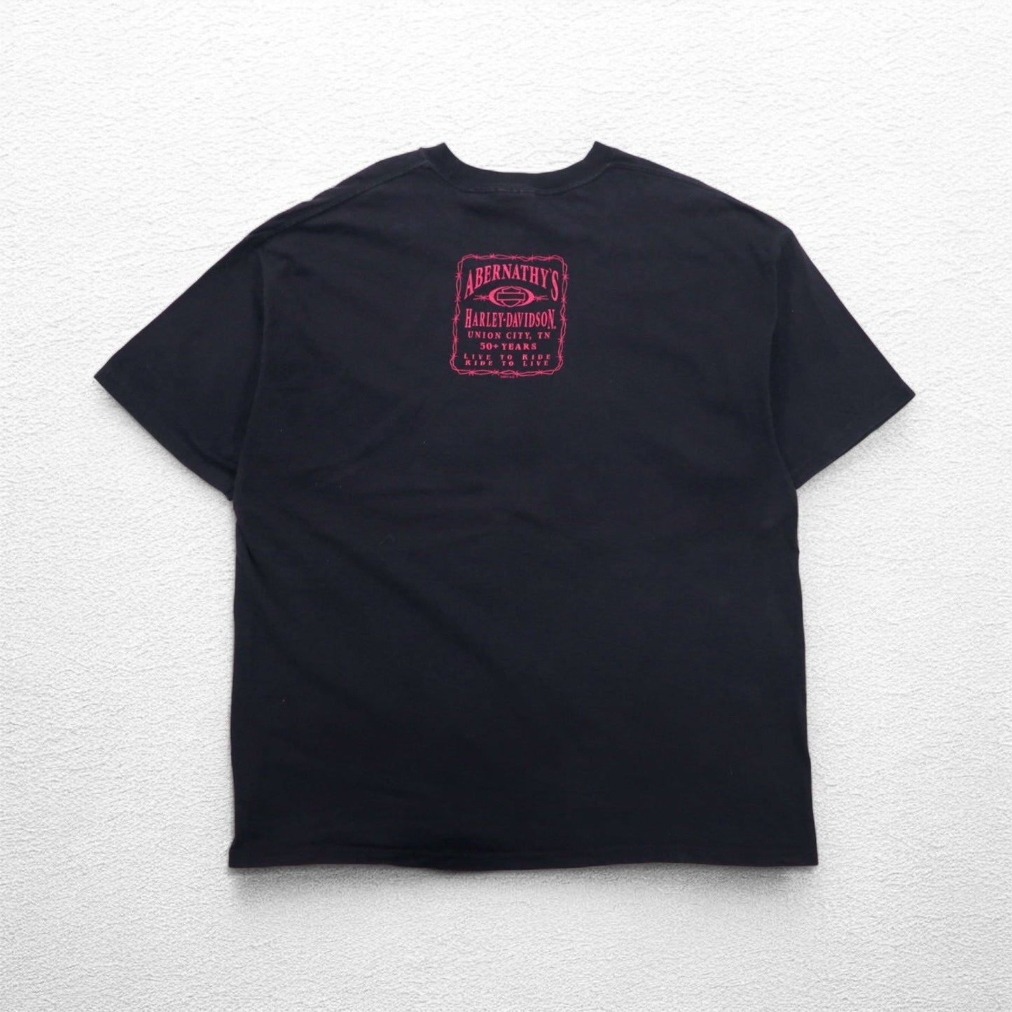 HARLEY DAVIDSON 両面プリント Hanes BEEFY Tシャツ 2XL ブラック コットン
