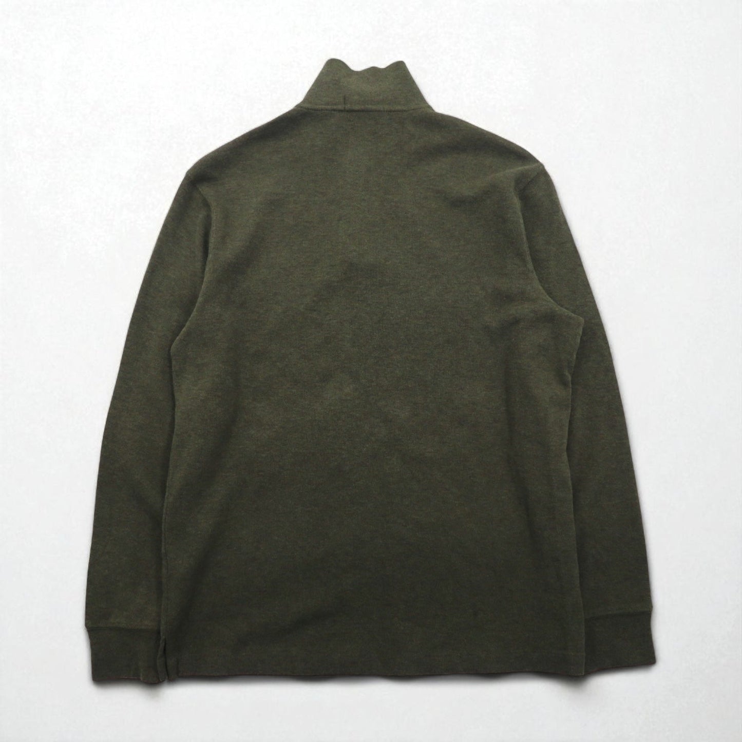 POLO RALPH LAUREN ESTATE RIB Half-Zip Sweatshirt, Size M, Khaki, Small Pony Embroidery, Unused