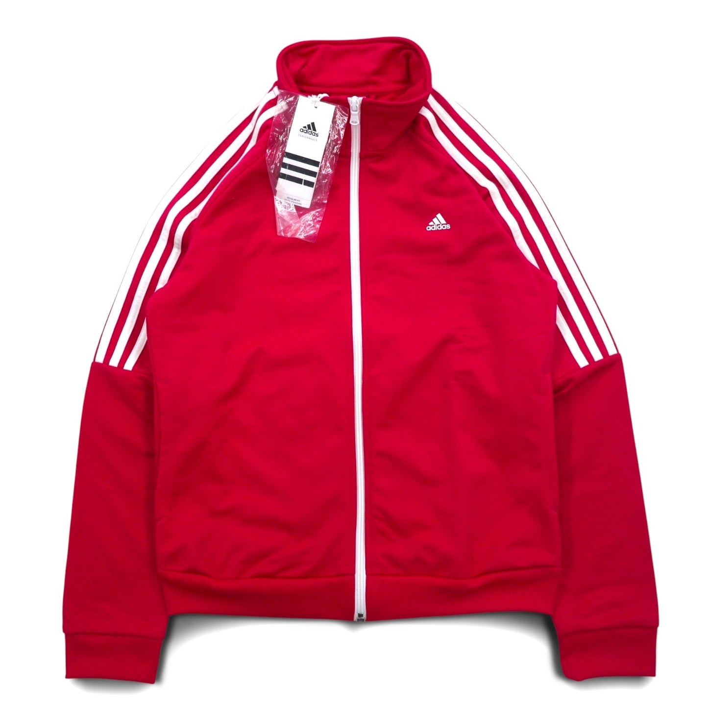 adidas Stand Collar Track Jacket, Size L, Pink, High Neck, 3-Stripes, M67314, Unused