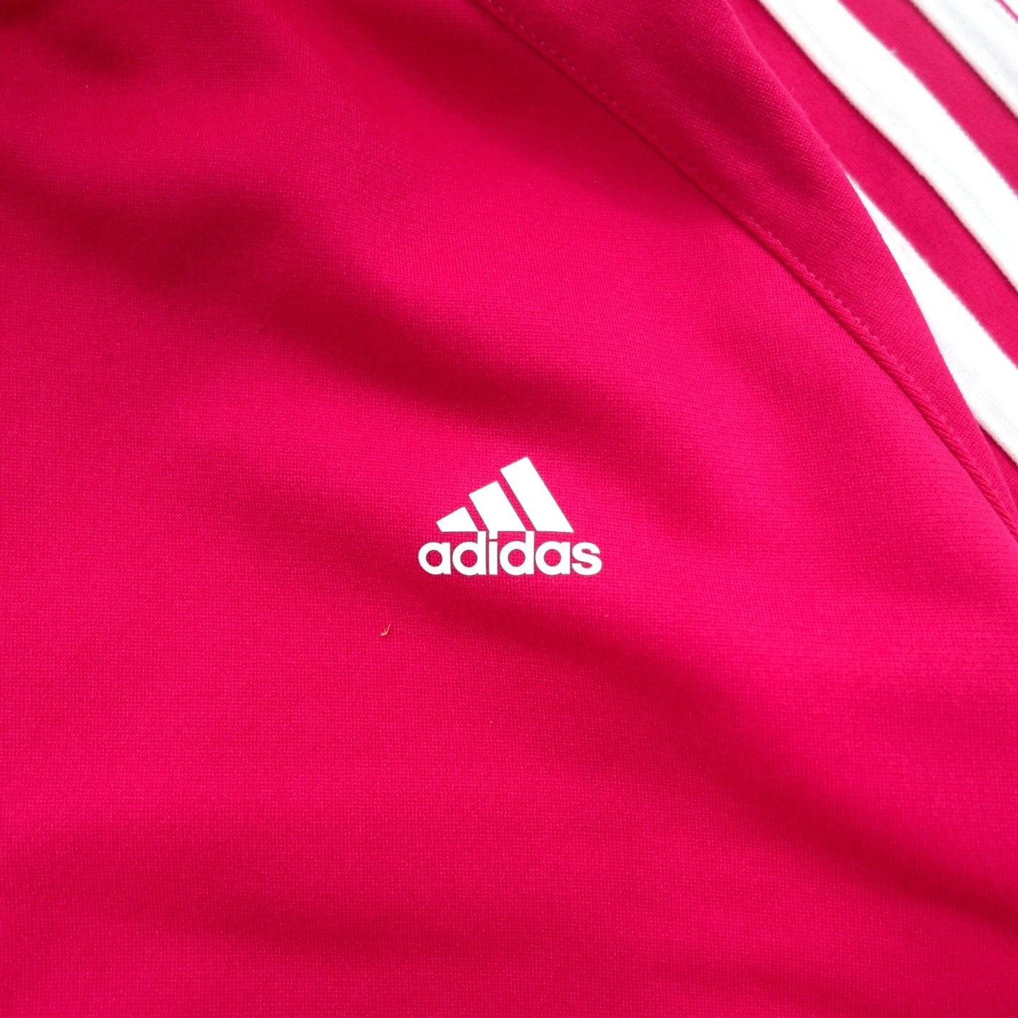 adidas Stand Collar Track Jacket, Size L, Pink, High Neck, 3-Stripes, M67314, Unused