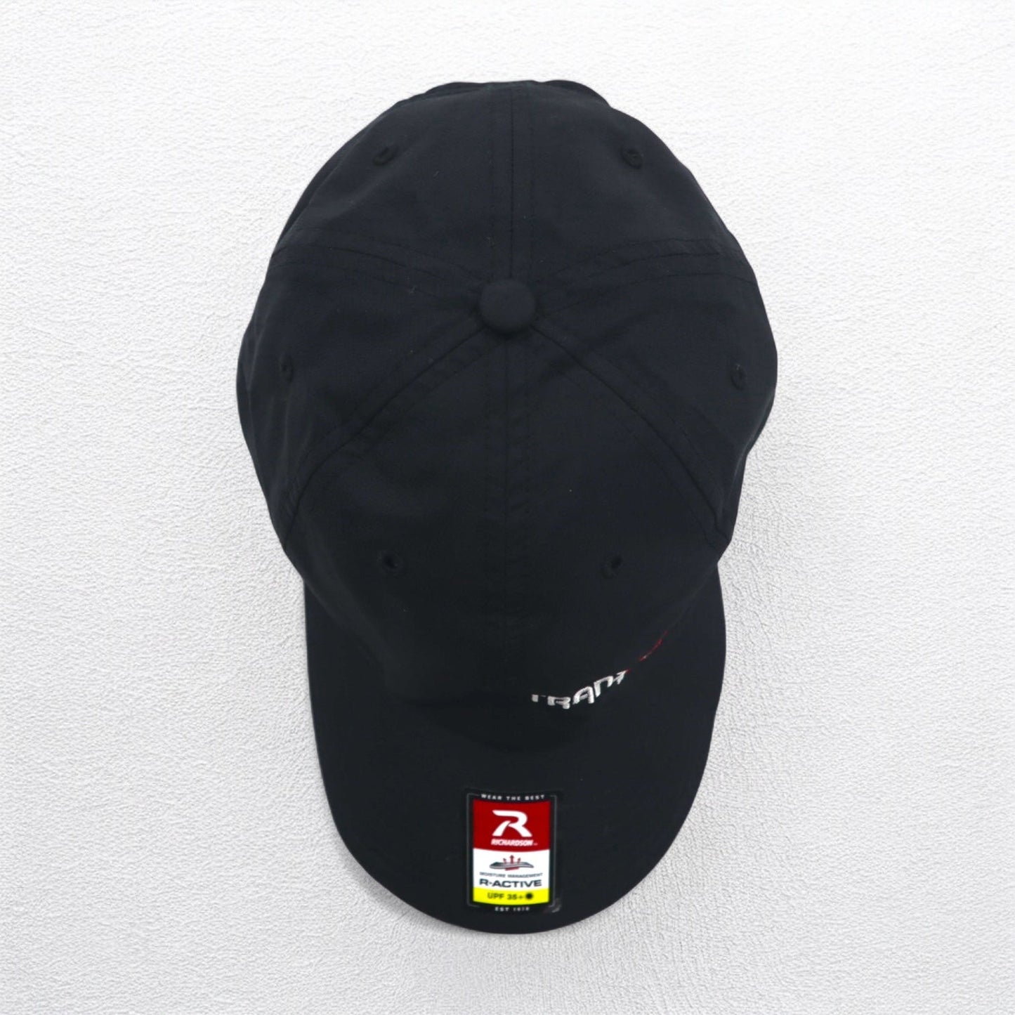 RICHARDSON DryTec 6-Panel Cap with Free Belt, Black, R-ACTIVE UPF 35+, Unused