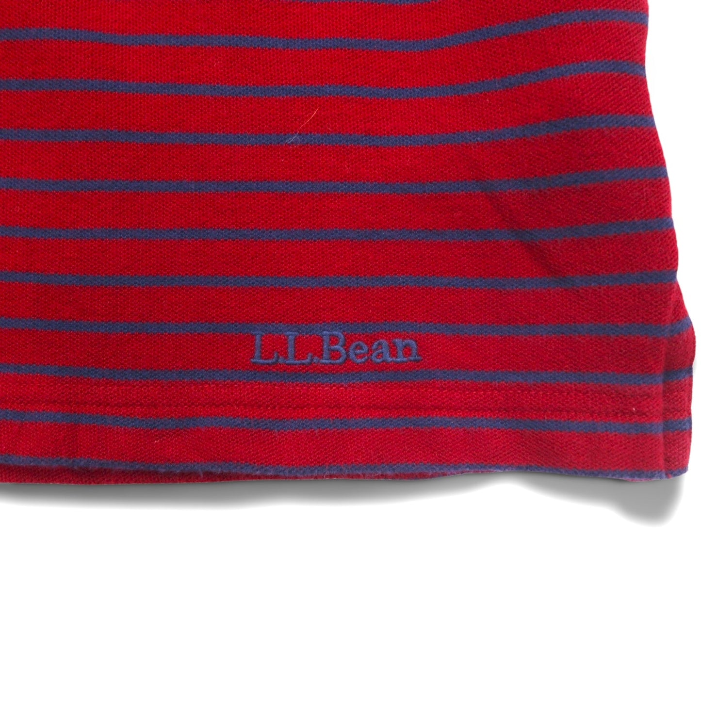 L.L.Bean ハーフジップ スウェット L レッド ネイビー ボーダー コットン 鹿の子