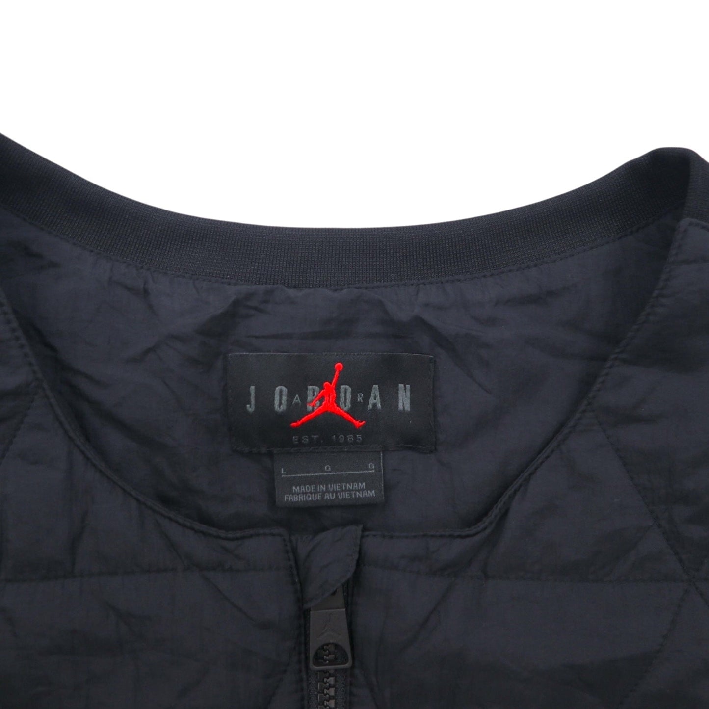 JORDAN BRAND ( NIKE ) キルティング ベスト L ブラック 中綿 ジップアップ AIR JORDAN SPORT GOLF VEST FB3265-010