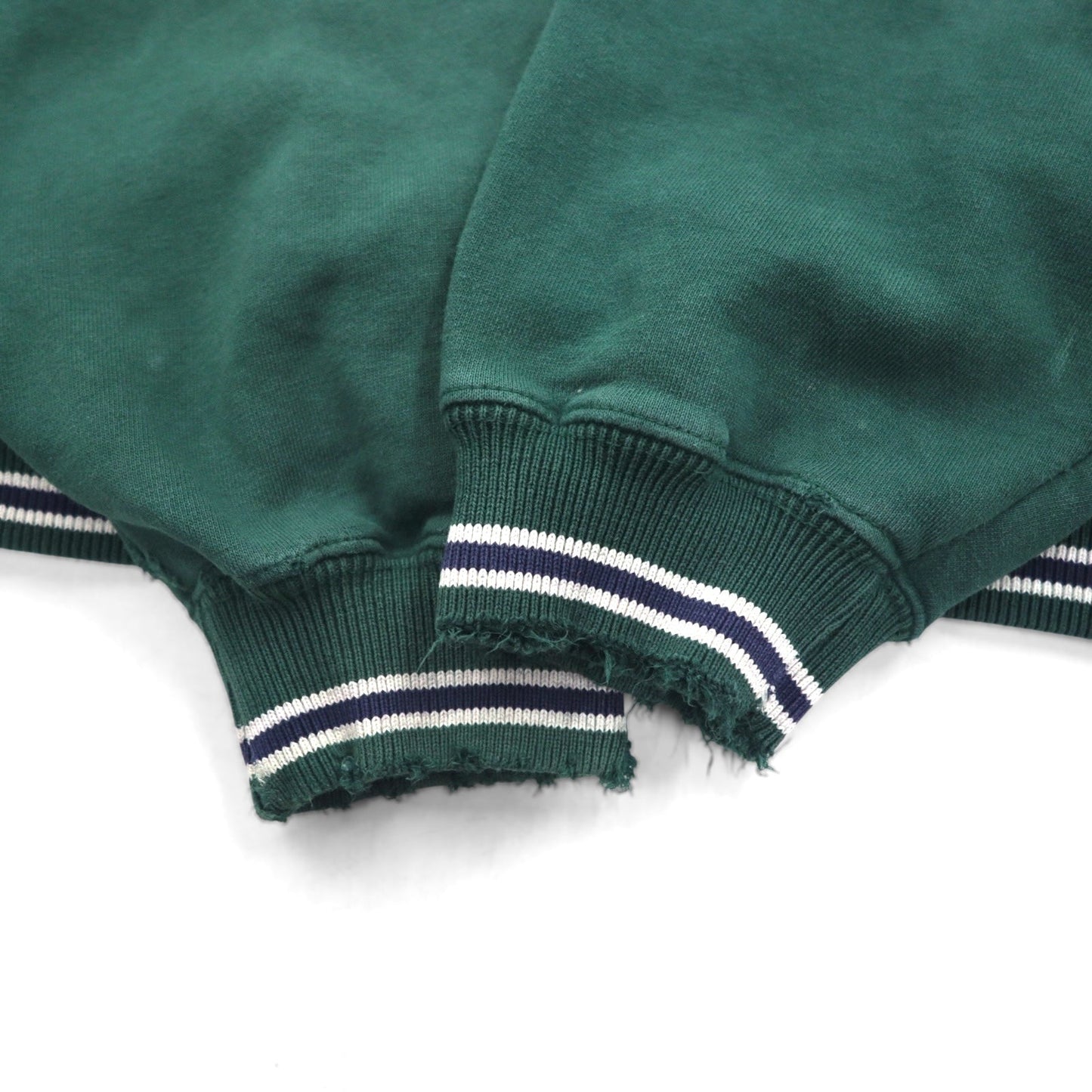 GEAR FOR SPORT 90年代 BIG COTTON リブライン カレッジプリント スウェット トレーナー L グリーン 3段プリント アーチロゴ INDIANA UNIVERSITY