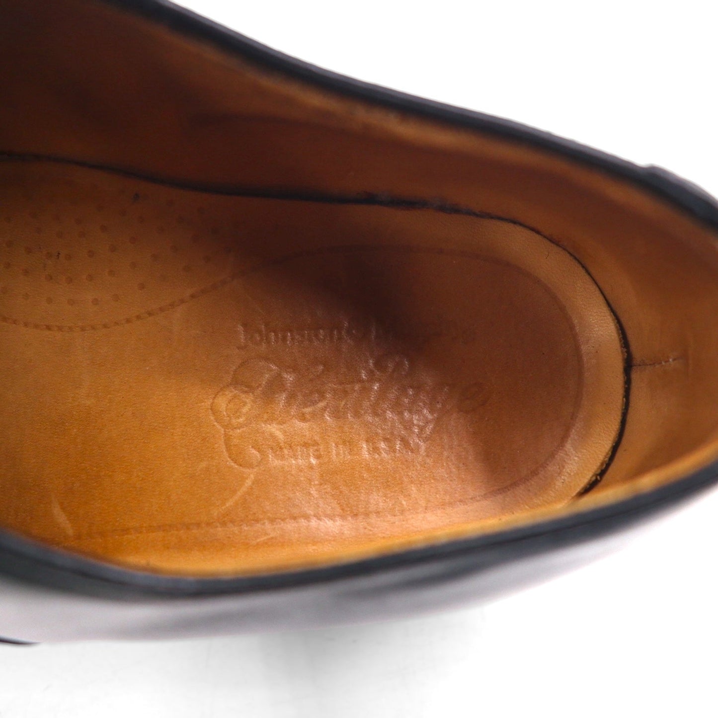 Johnston & Murphy USA Heritage Cap Toe Straight Tip Dress Shoes, Size 27.5cm, Black Leather, 13436 15-1161 603N