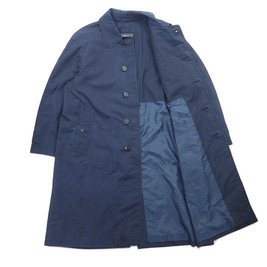 BURBERRYS 90s Bal-Collar Coat, Size M, Navy, Polyester