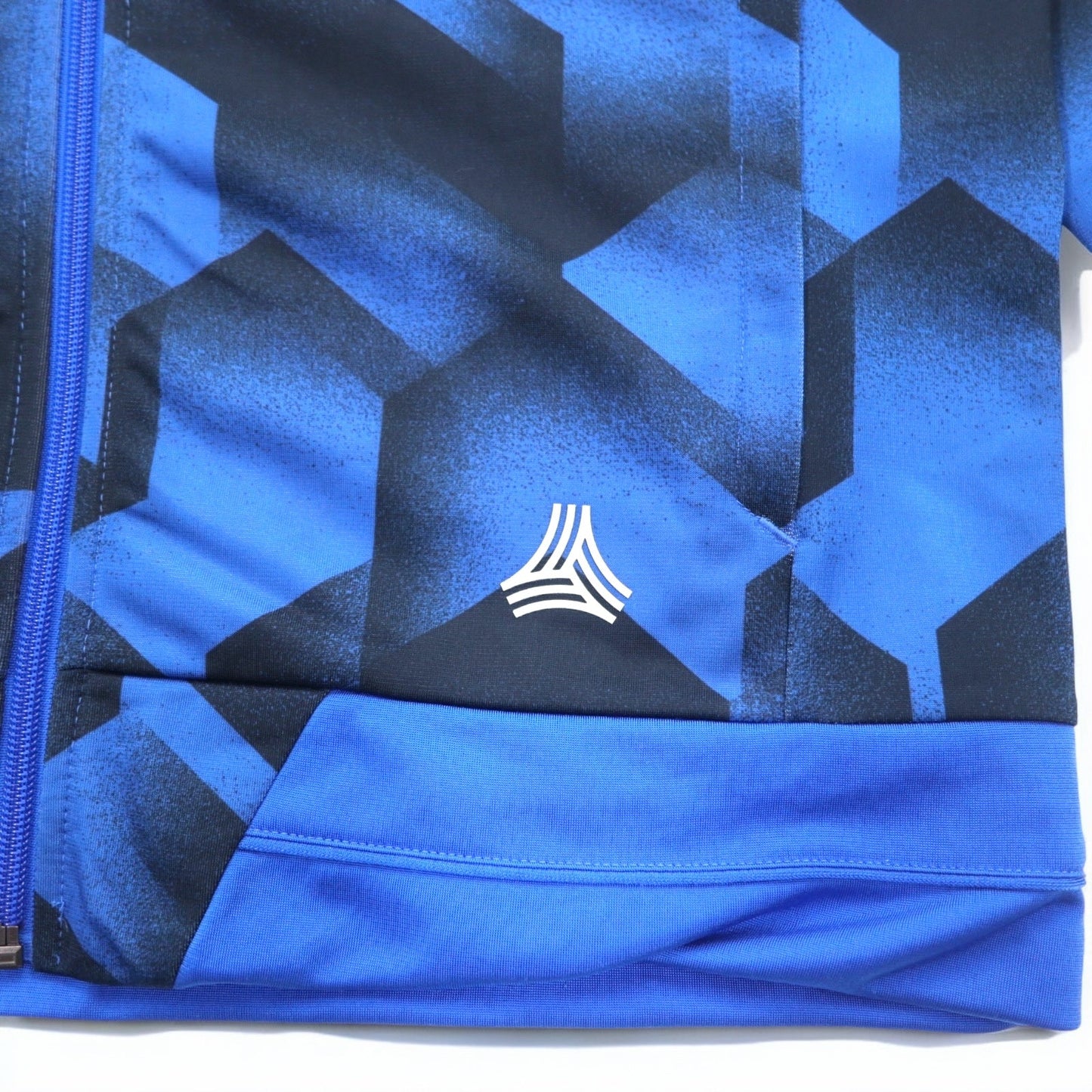 adidas トラックジャケット ジャージ M ブルー CLIMALITE 3ストライプ RENGI B46918