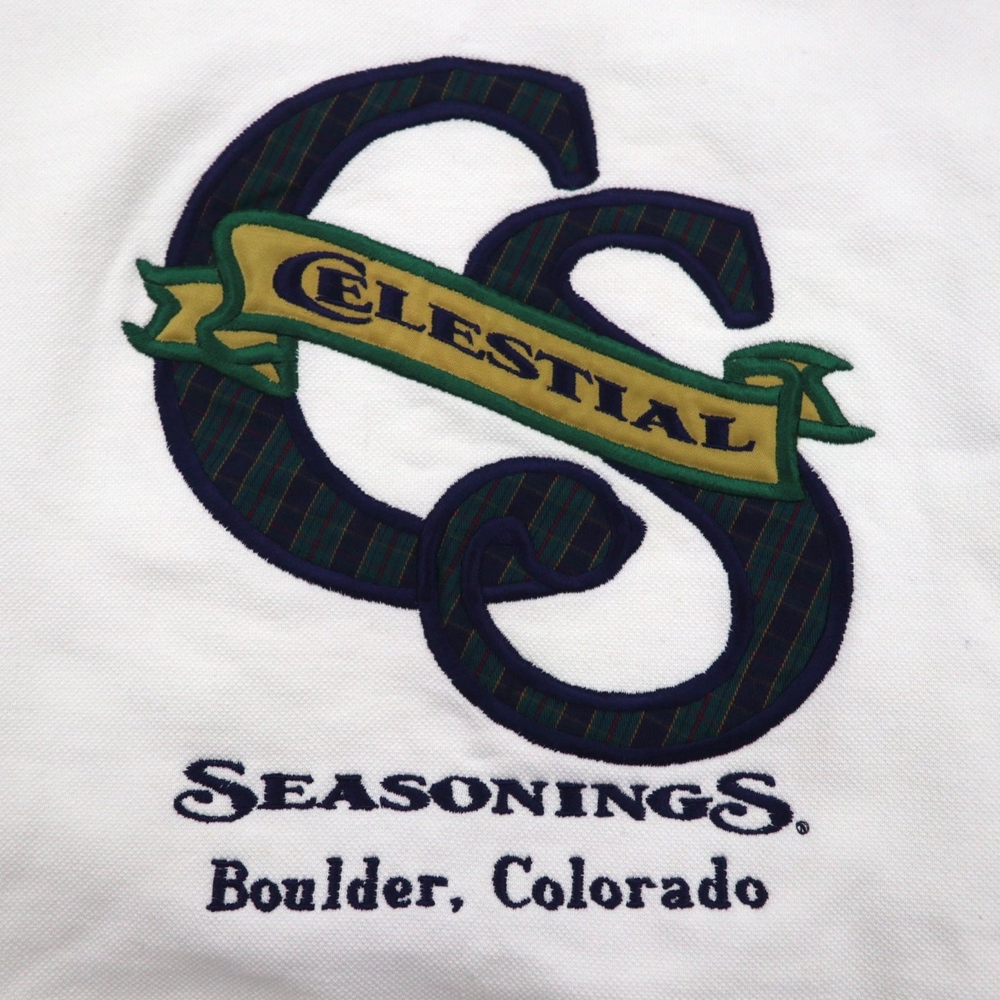 Made in the USA, 90s BAC PREMIER College Embroidered Sweatshirt, Size M, White, Cotton, Pique, Fleece-Lined, CELESTIAL