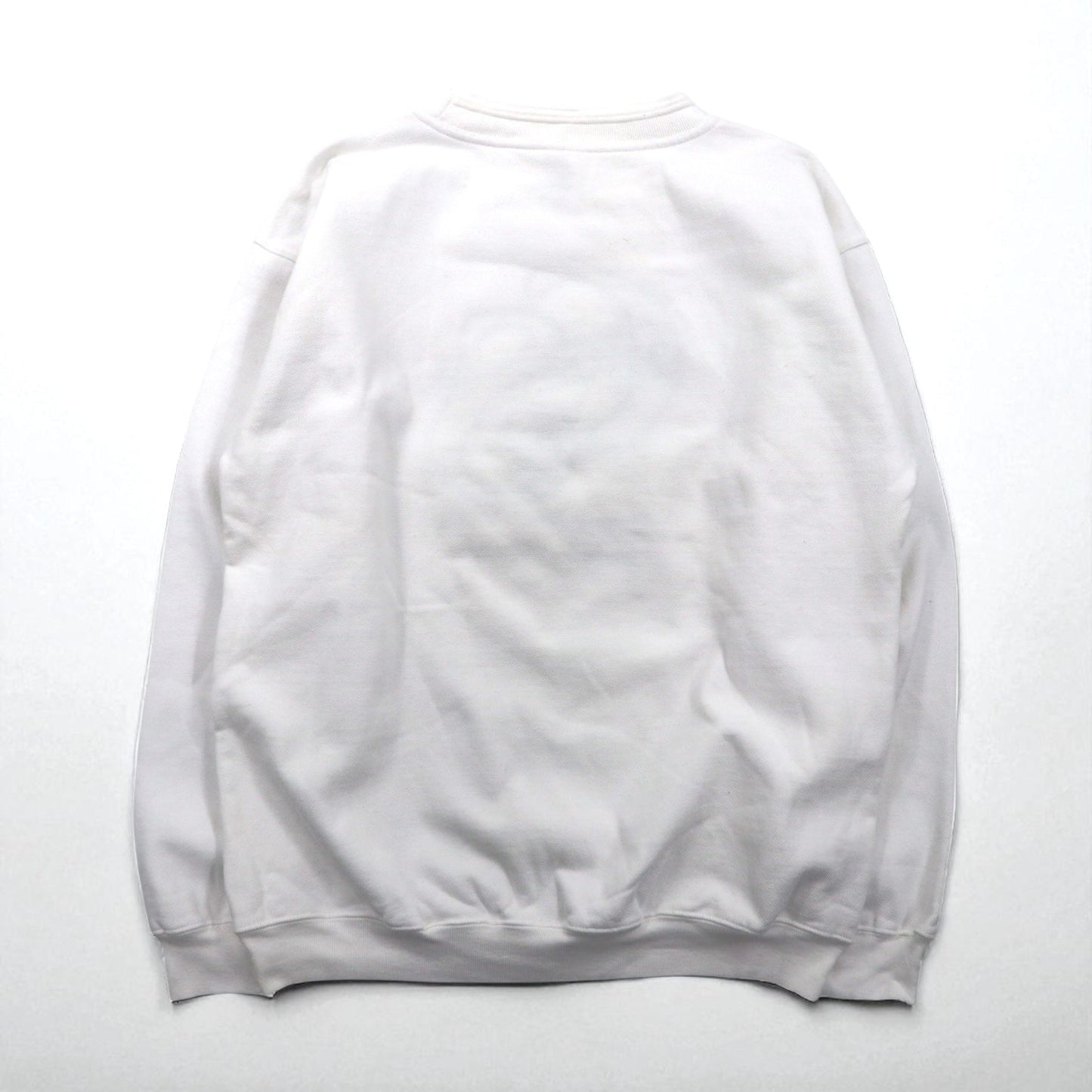 Made in the USA, 90s BAC PREMIER College Embroidered Sweatshirt, Size M, White, Cotton, Pique, Fleece-Lined, CELESTIAL