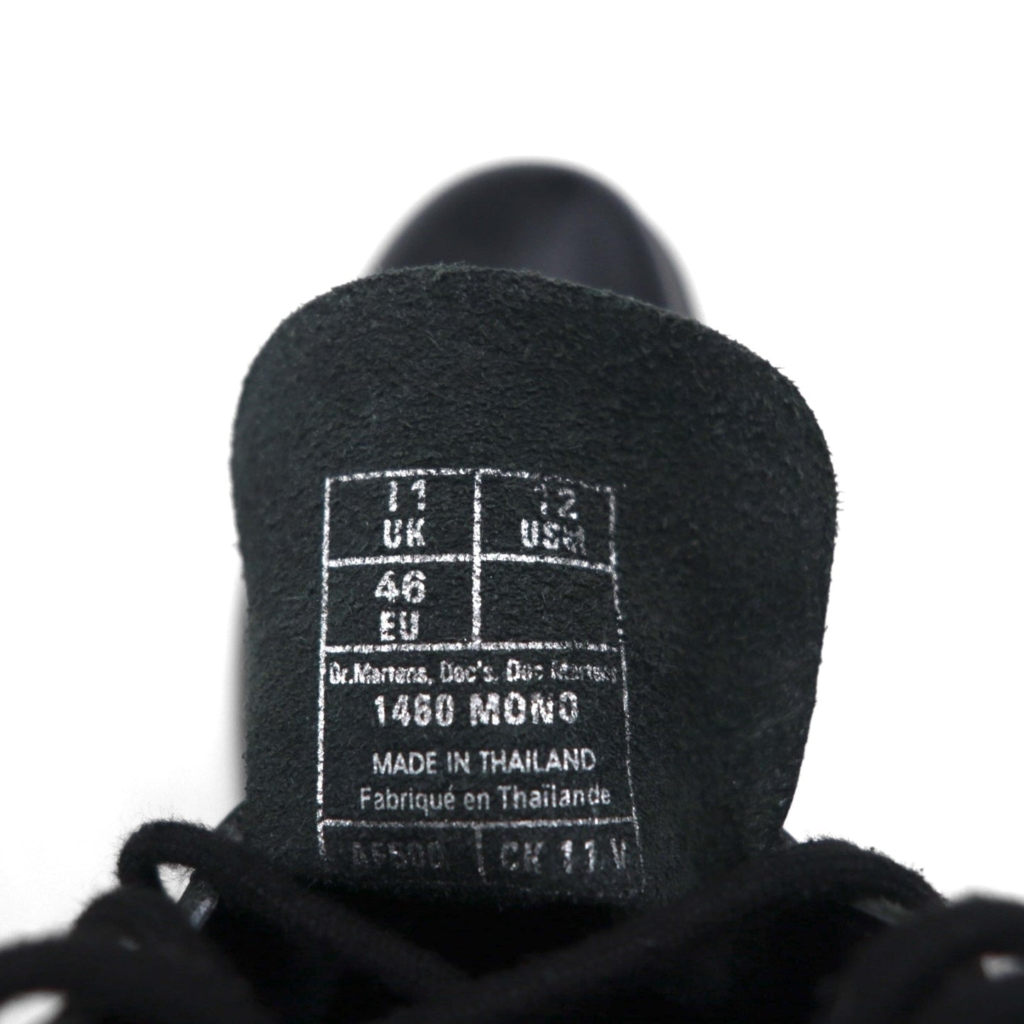 Dr.Martens 8ホールブーツ 1460 MONO 8EYE BOOT ブラックステッチ レースアップブーツ 30cm レザー