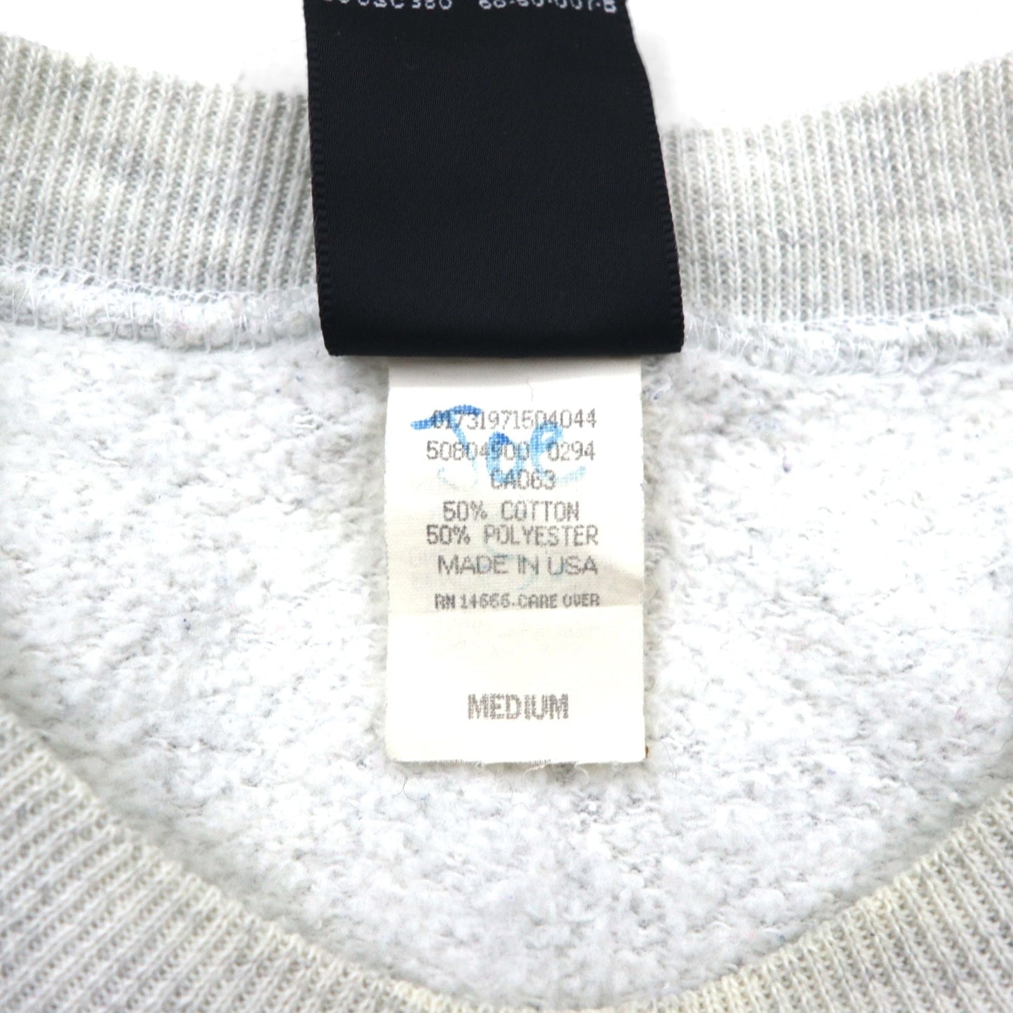 JC PENNEY 90s USA Made Crew Neck Sweatshirt, Size L, Gray, Solid Color, USA Olympic Logo Embroidery