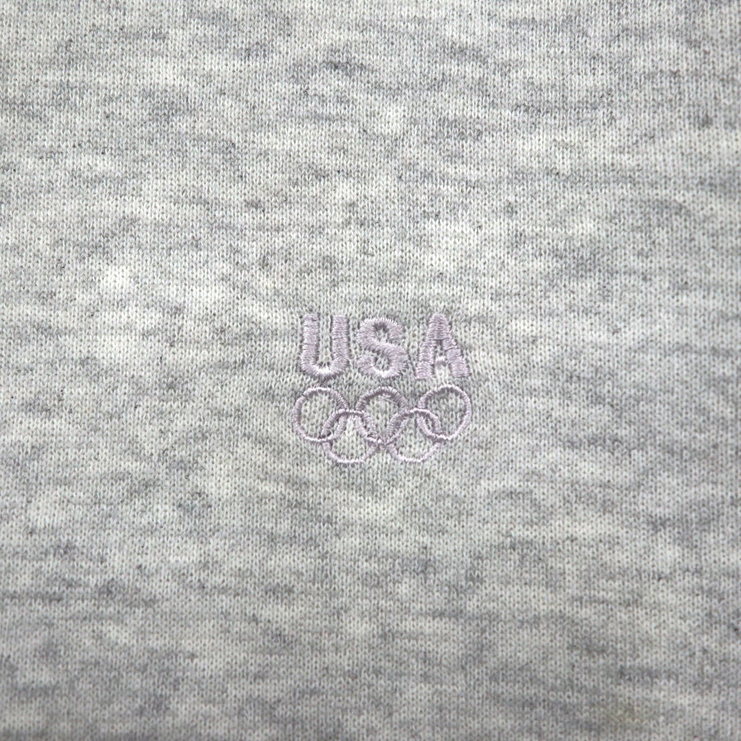 JC PENNEY 90s USA Made Crew Neck Sweatshirt, Size L, Gray, Solid Color, USA Olympic Logo Embroidery