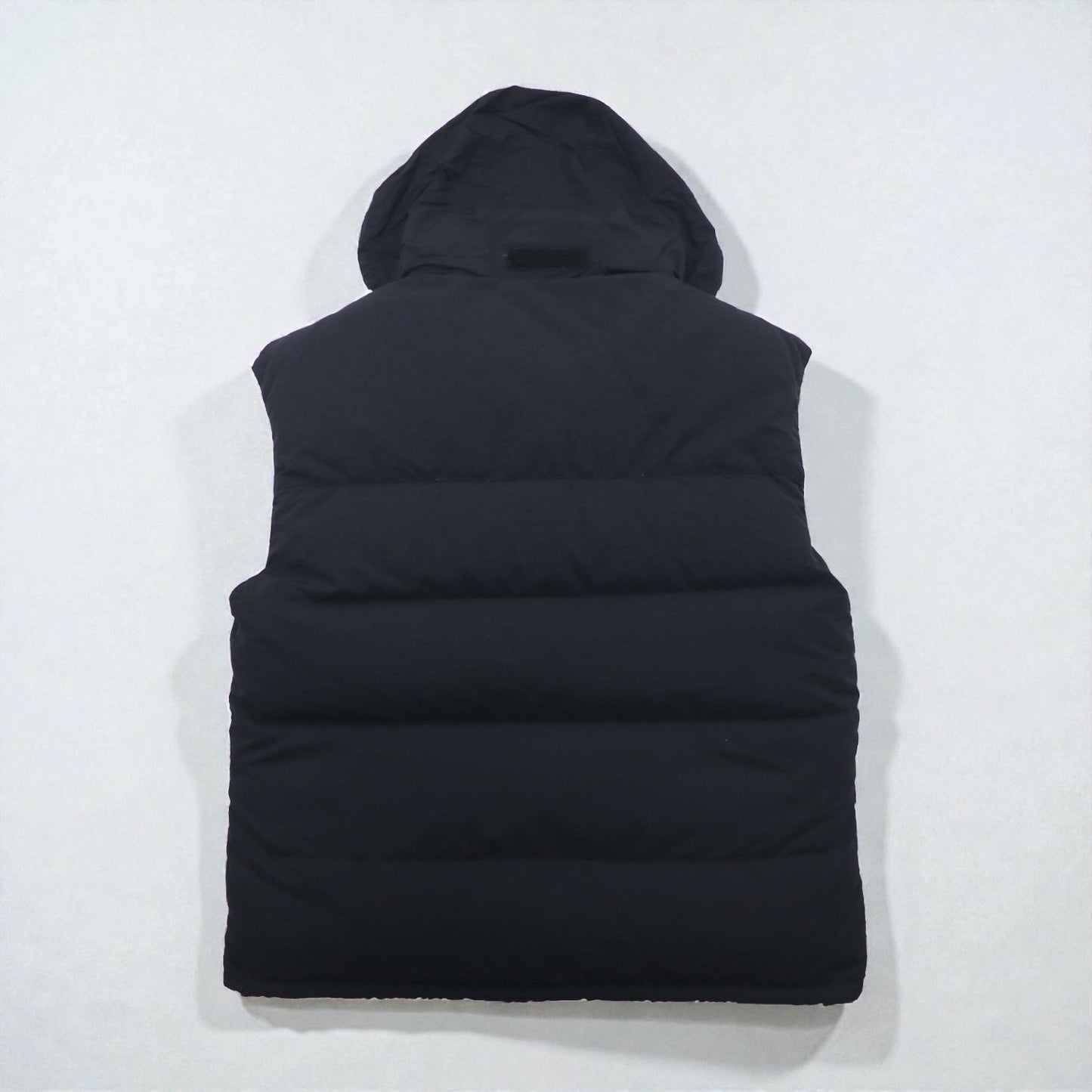 THE NORTH FACE ヌプシ グースダウン ベスト M ブラック ナイロン フード収納 ドローコード