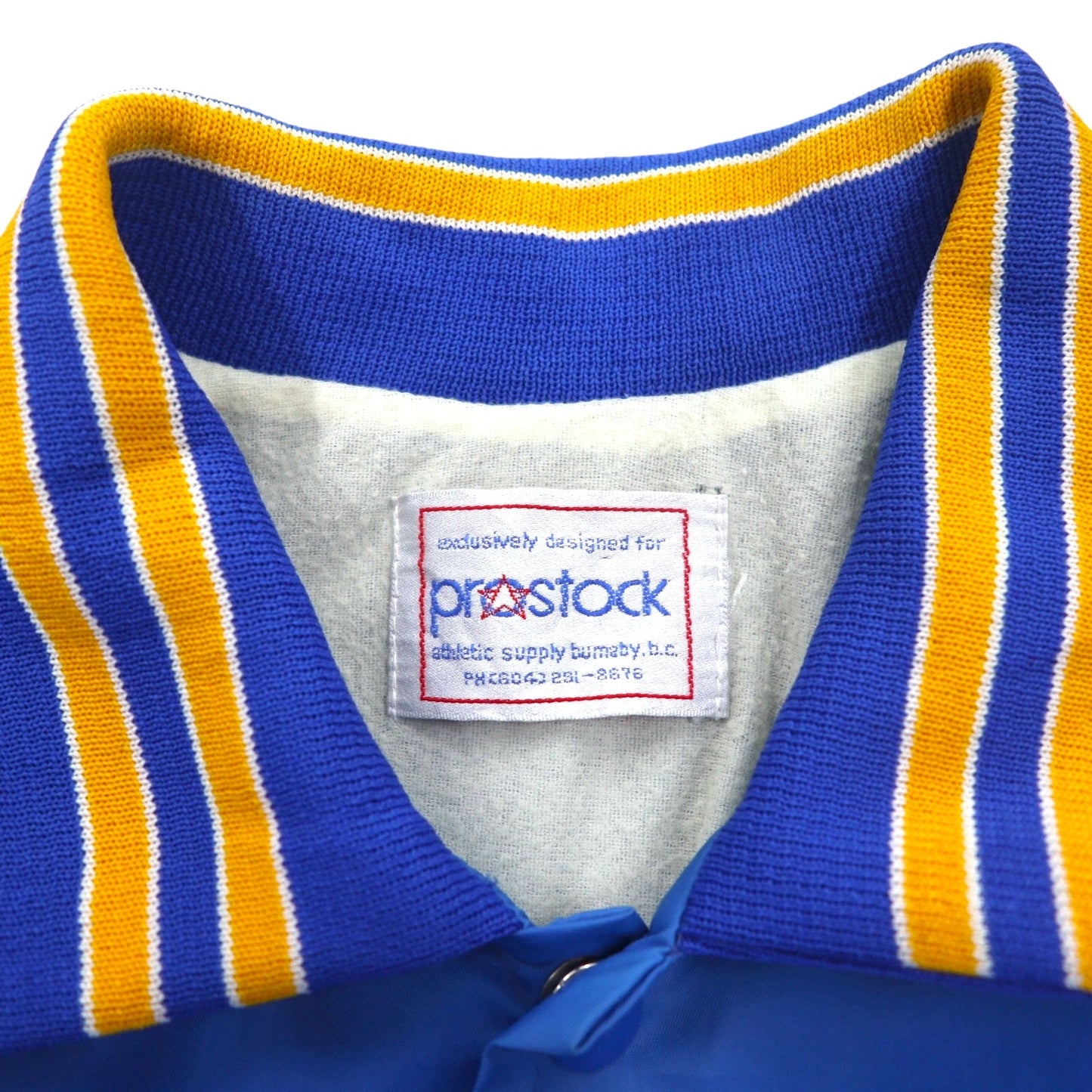 90s PROSTOCK Nylon Stadium Jacket, Size L, Blue, with LEGION Embroidery
