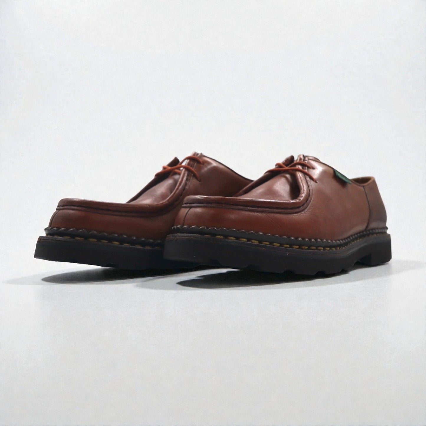 Paraboot ミカエル MICHAEL チロリアンシューズ 26.5cm レザー モカシン Marche II ラバーソール 7153 14 フランス製