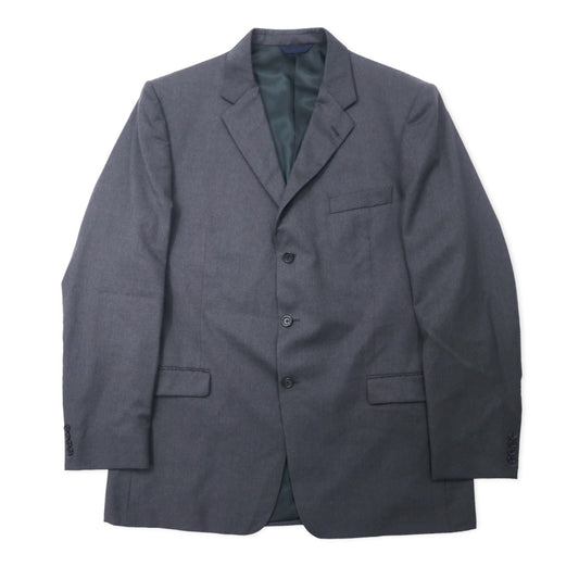 BURBERRY USA Made 3B Tailored Jacket, XL, Gray Wool