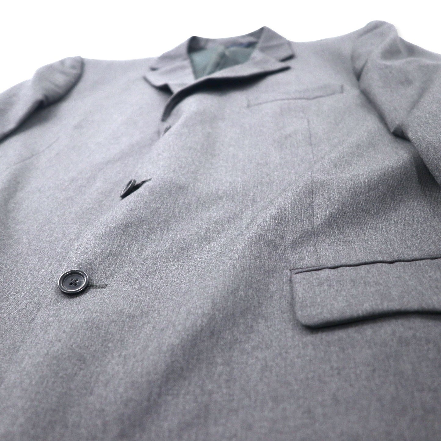 BURBERRY USA製 3B テーラードジャケット XL グレー ウール