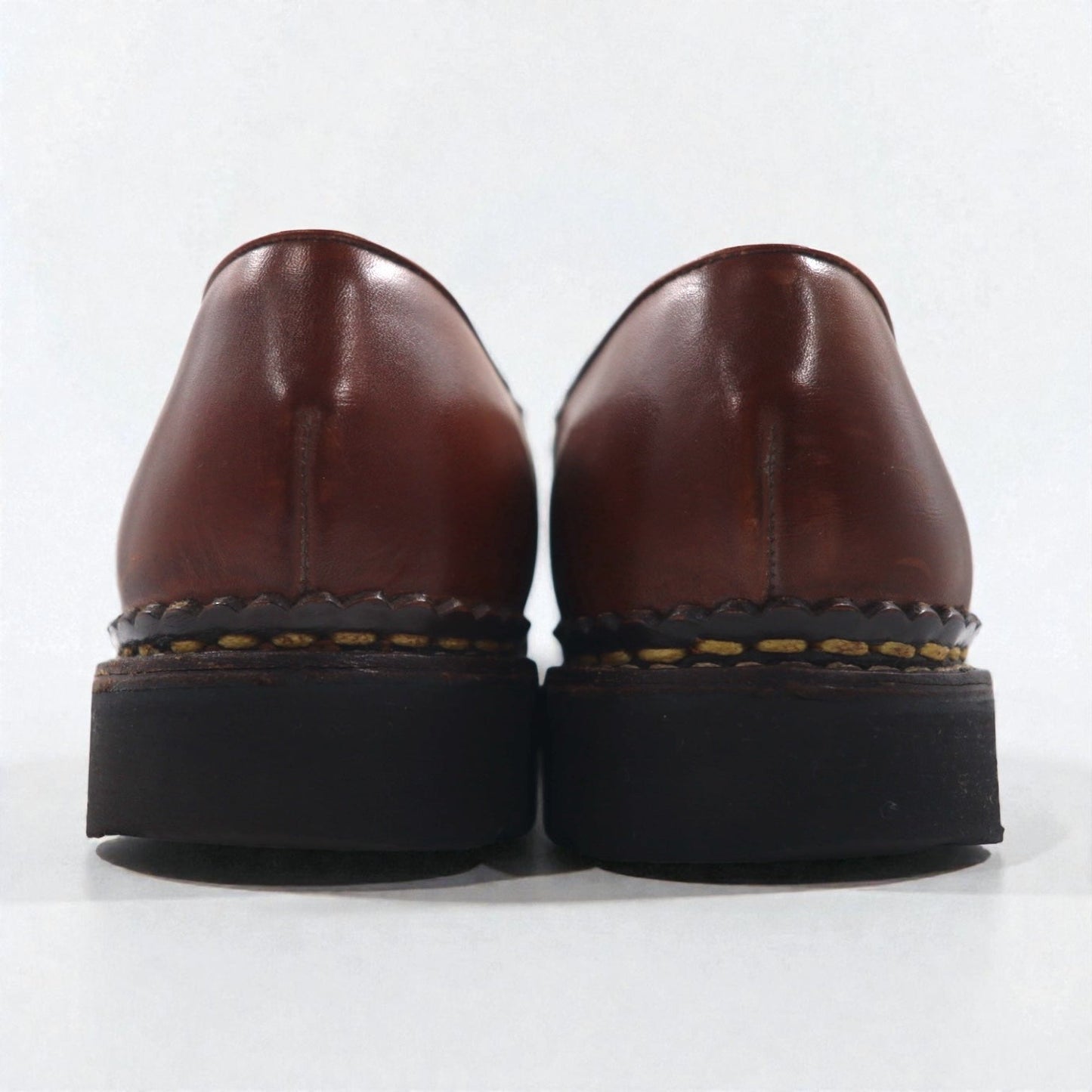 Paraboot ミカエル MICHAEL チロリアンシューズ 26.5cm レザー モカシン Marche II ラバーソール 7153 14 フランス製