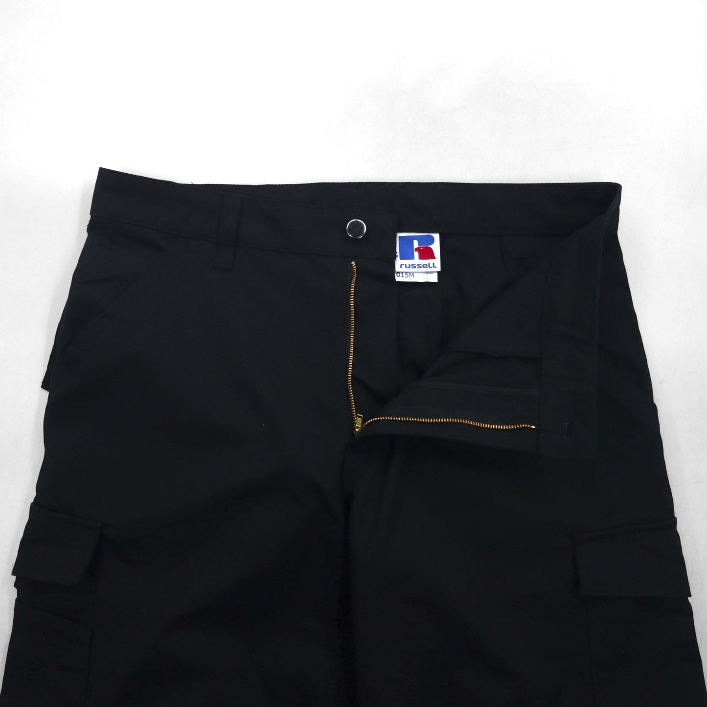 RUSSELL ATHLETIC ユーティリティー カーゴパンツ L ブラック 防水 Teflon ワイド サスペンダーボタン