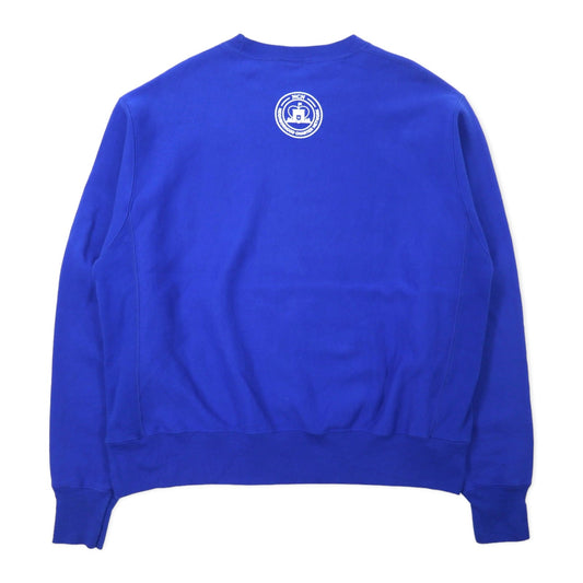 Champion リバースウィーブ スウェット 2XL ブルー コットン NO HUMAN IS LIMITED 単色タグ 復刻 REVERSE WEAVE エルサルバドル製