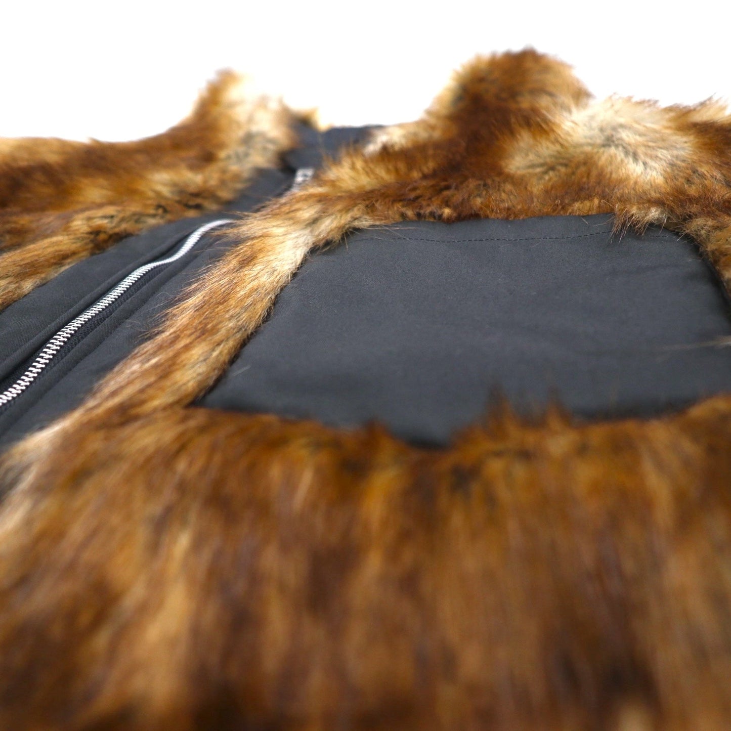 no.  ファーベスト FUR VEST FREE ブラウン エコファー エコレザームートン 22-FW-KVT-01