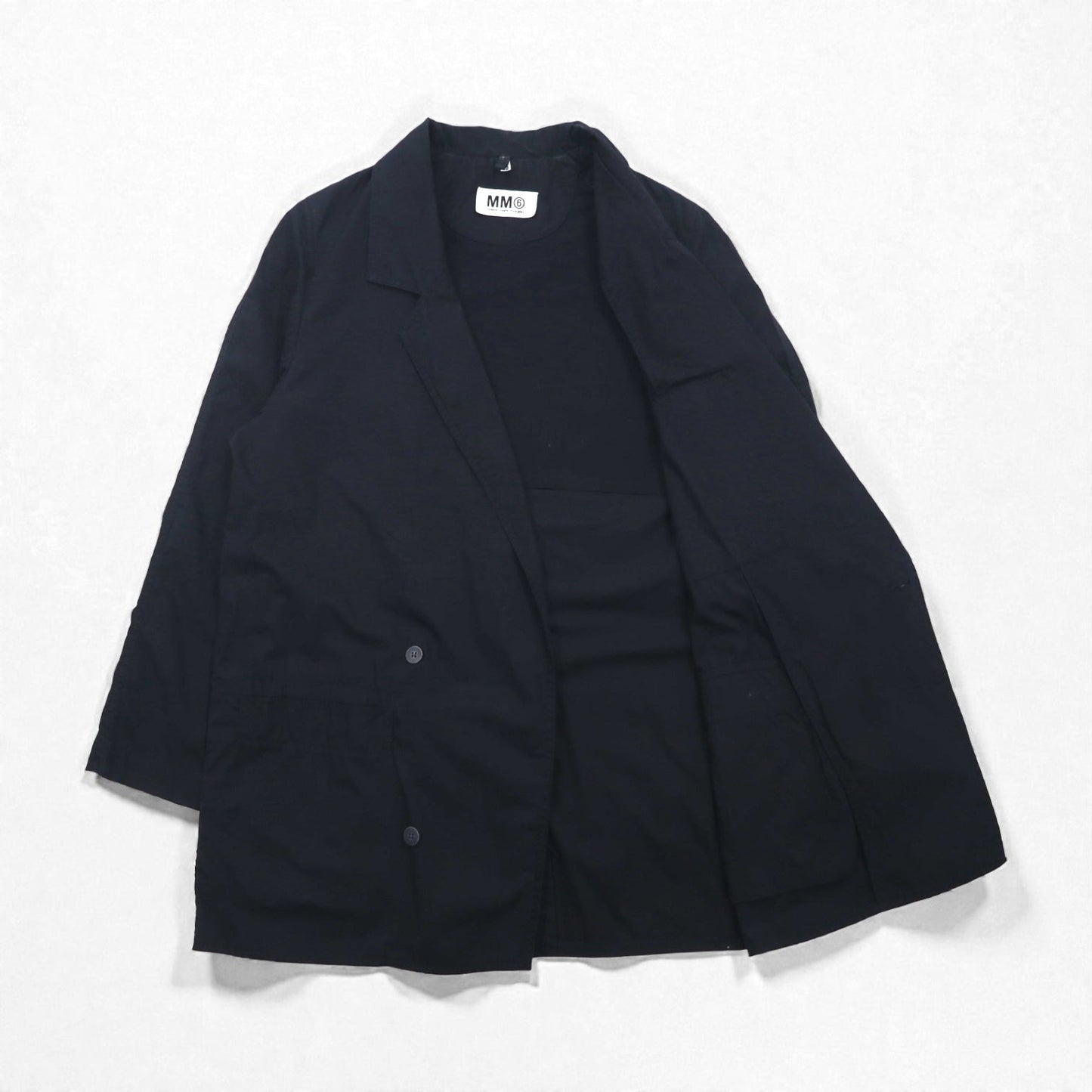 MM6 Maison Margiela オーバーサイズ ダブルブレスト テーラードジャケット ブレザー XL ネイビー イタリア製
