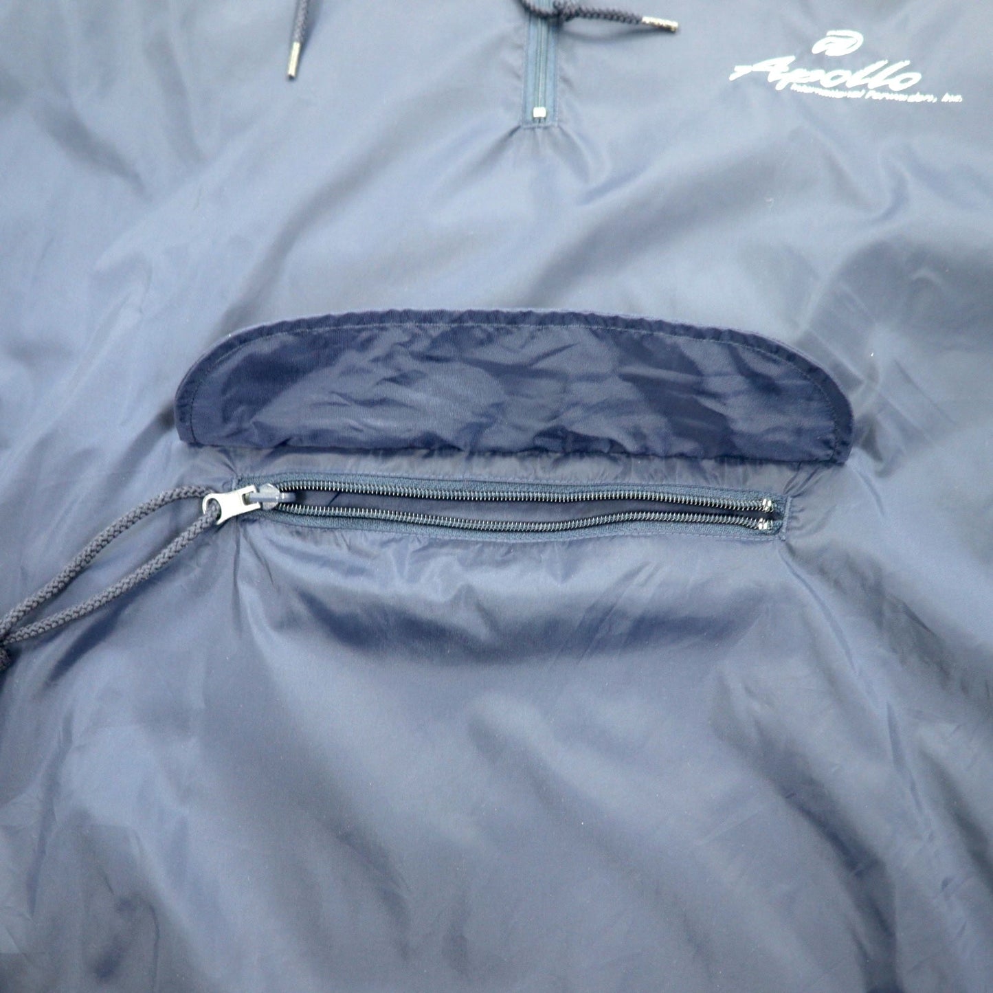 AUGUSTA SPORTSWEAR ハーフジップ アノラックパーカー XL ネイビー ナイロン フロントポケット ドローコード