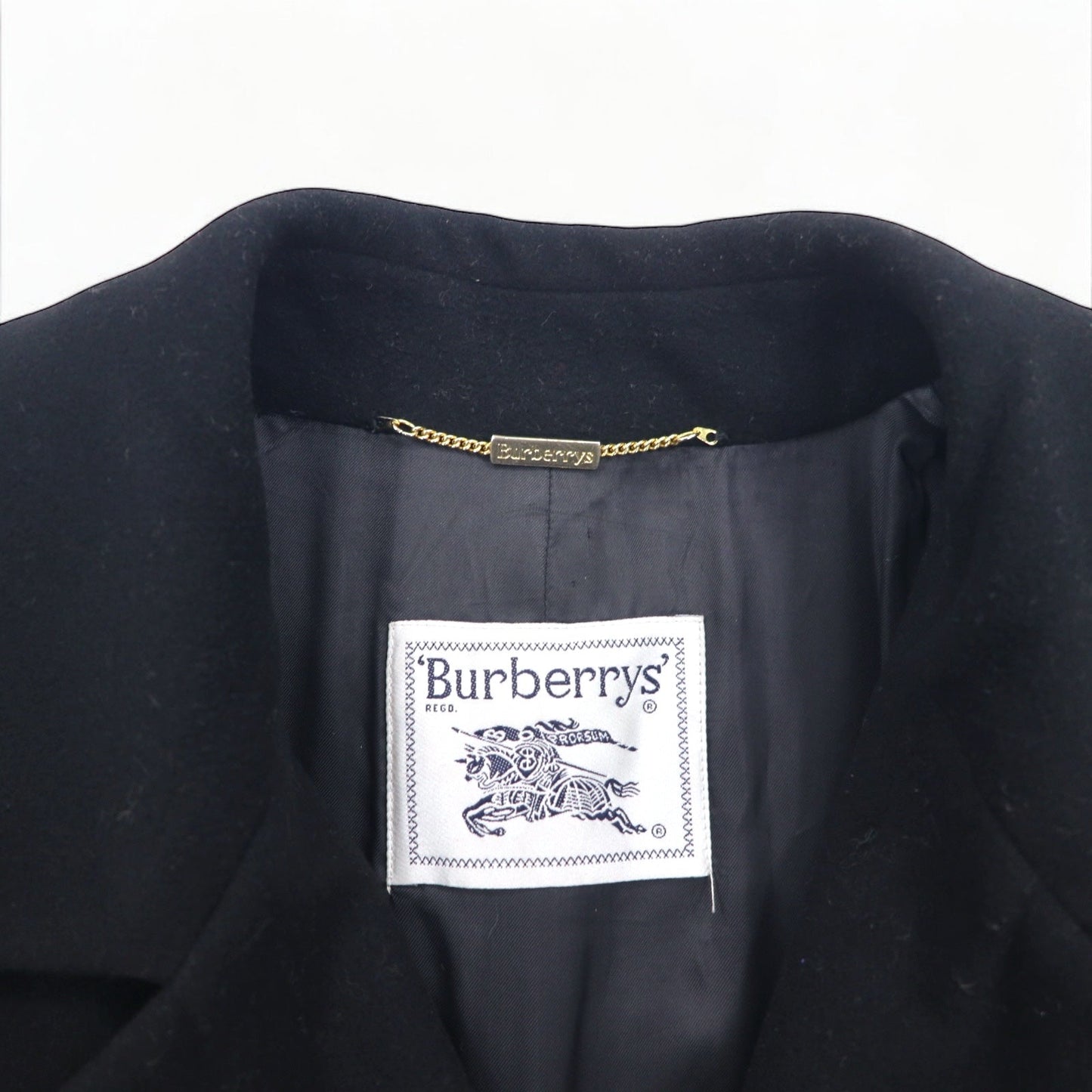 Burberry's Spanish Cashmere Chesterfield Coat, Size M, Black, Wool & Cashmere