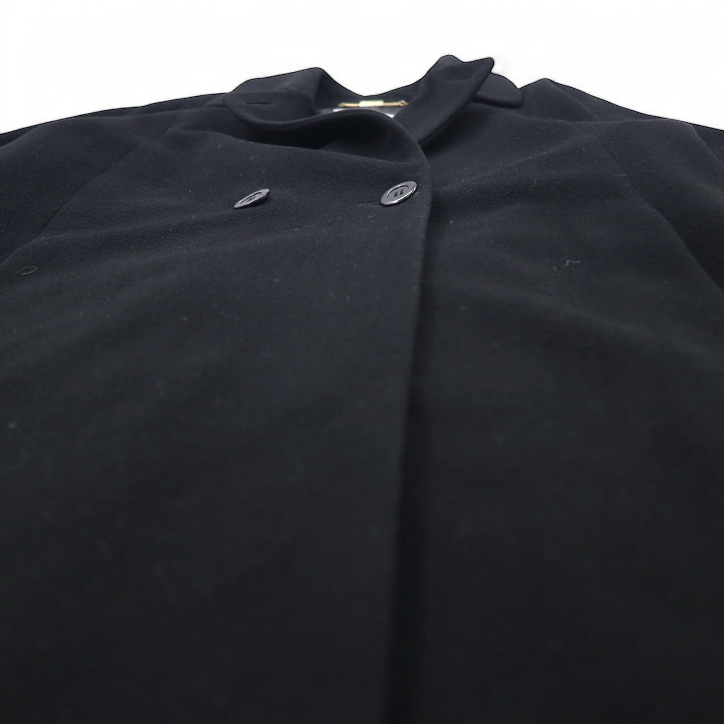 Burberry's Spanish Cashmere Chesterfield Coat, Size M, Black, Wool & Cashmere