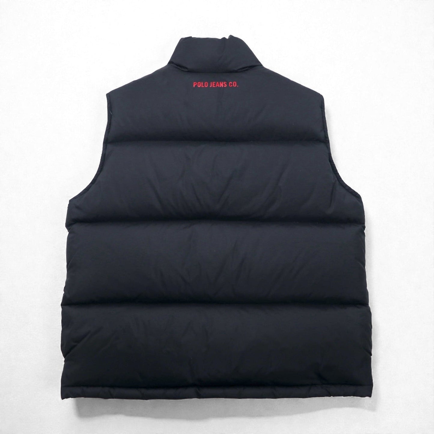 POLO JEANS CO. Ralph Lauren 90年代 ボリューム  ダウンベスト S ブラック リップストップ