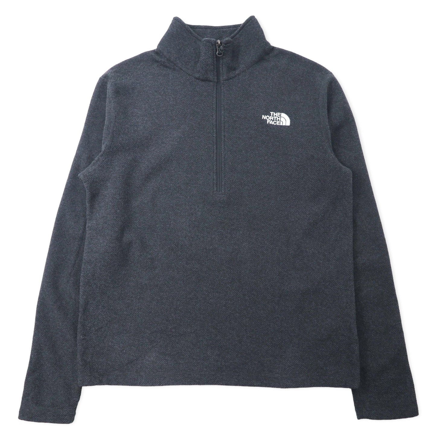 THE NORTH FACE Half-Zip Fleece Jacket, Size M, Gray, Polyester, with Embroidered Logo