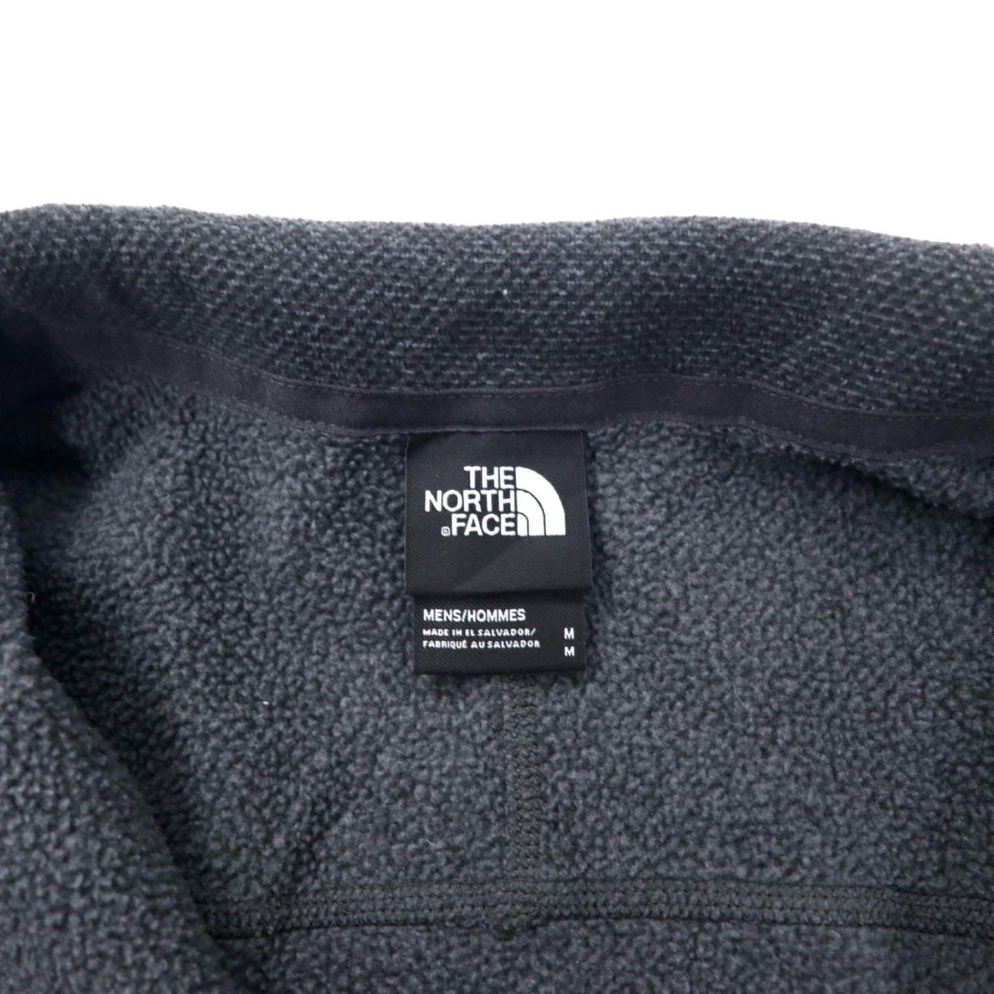 THE NORTH FACE Half-Zip Fleece Jacket, Size M, Gray, Polyester, with Embroidered Logo