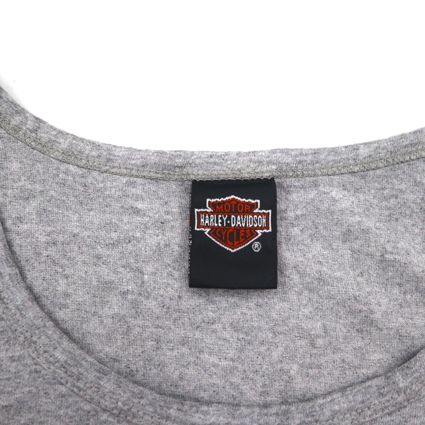 HARLEY DAVIDSON 90s Made in USA Tank Top, Size L, Gray Cotton, Honolulu, Hawaii, Double-Sided Print